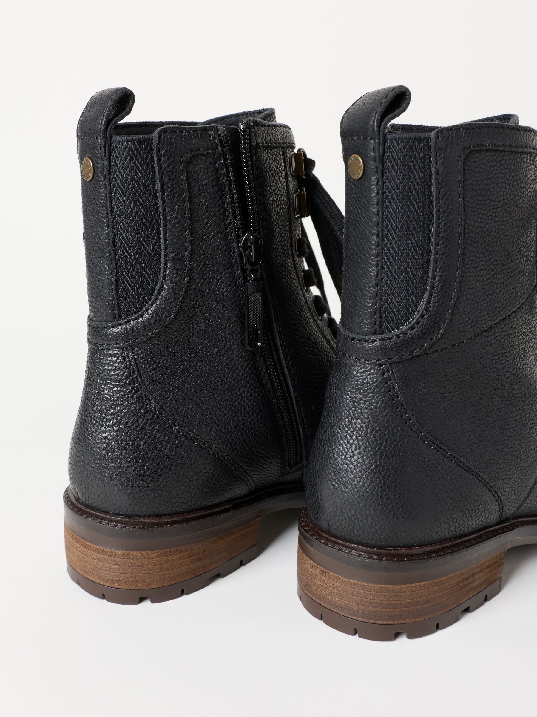 Marlow Black Wide Fit Leather Wide Fit Ankle Boot - Image 3 of 3