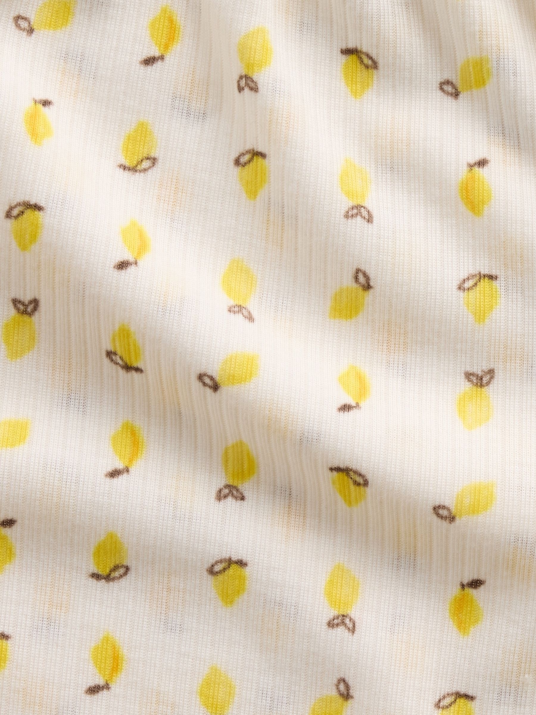 Yellow Rib Pyjamas short Set - Image 4 of 4 Yellow Rib Pyjamas short Set - Image 4 of 4