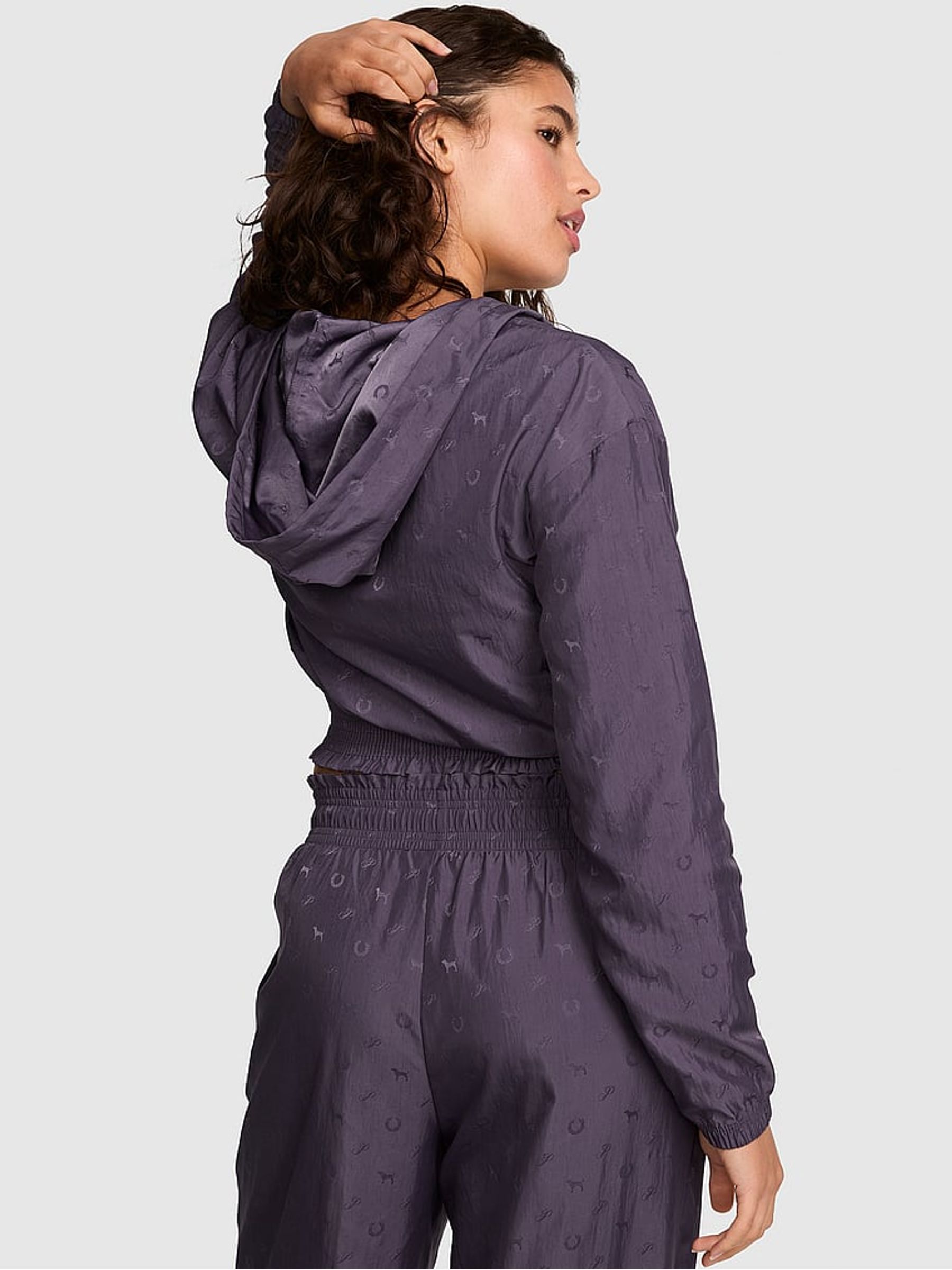 Twilight Grey Woven Hooded Jacket - Image 2 of 3 Twilight Grey Woven Hooded Jacket - Image 2 of 3
