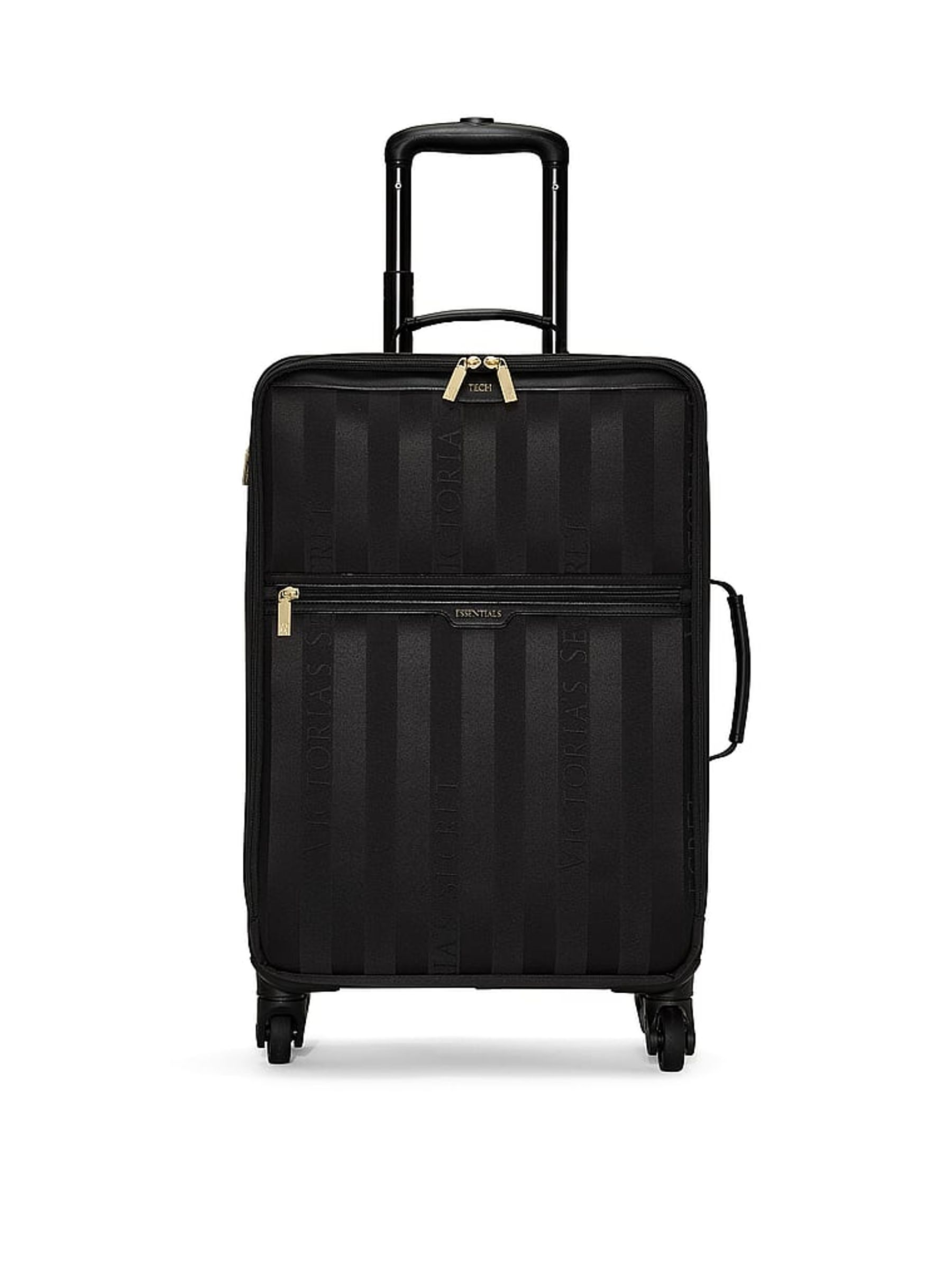 Black Stripe Carry On Rolling Suitcase - Image 1 of 3