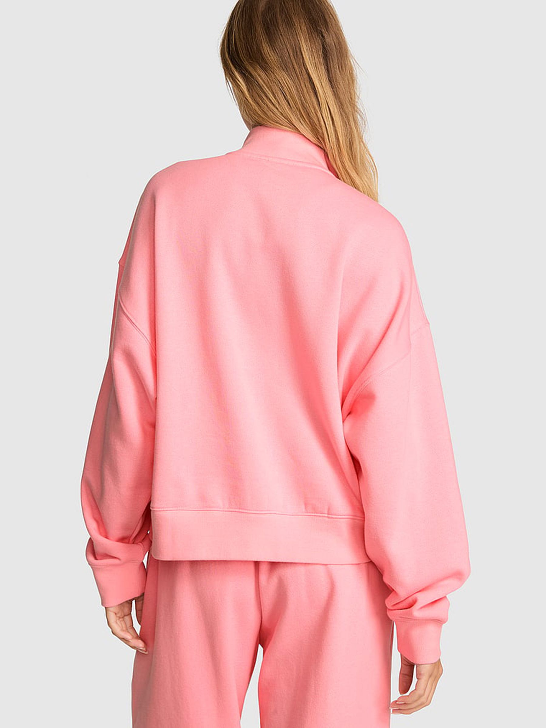 Pink Hope Snap Front Sweatshirt - Image 2 of 2 Pink Hope Snap Front Sweatshirt - Image 2 of 2