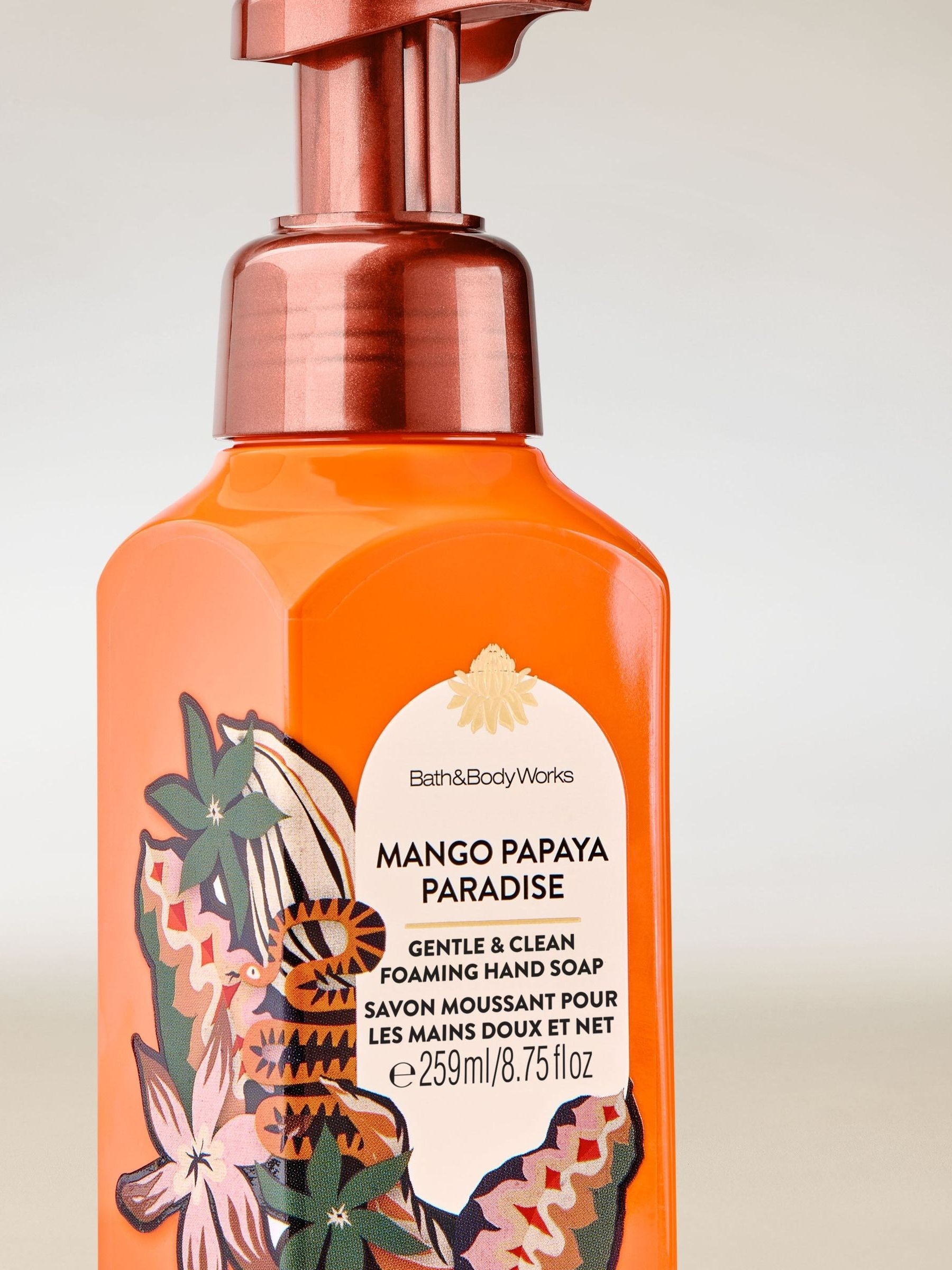 Mango Papaya Paradise Gentle & Clean Foaming Hand Soap 259ml - Image 2 of 2