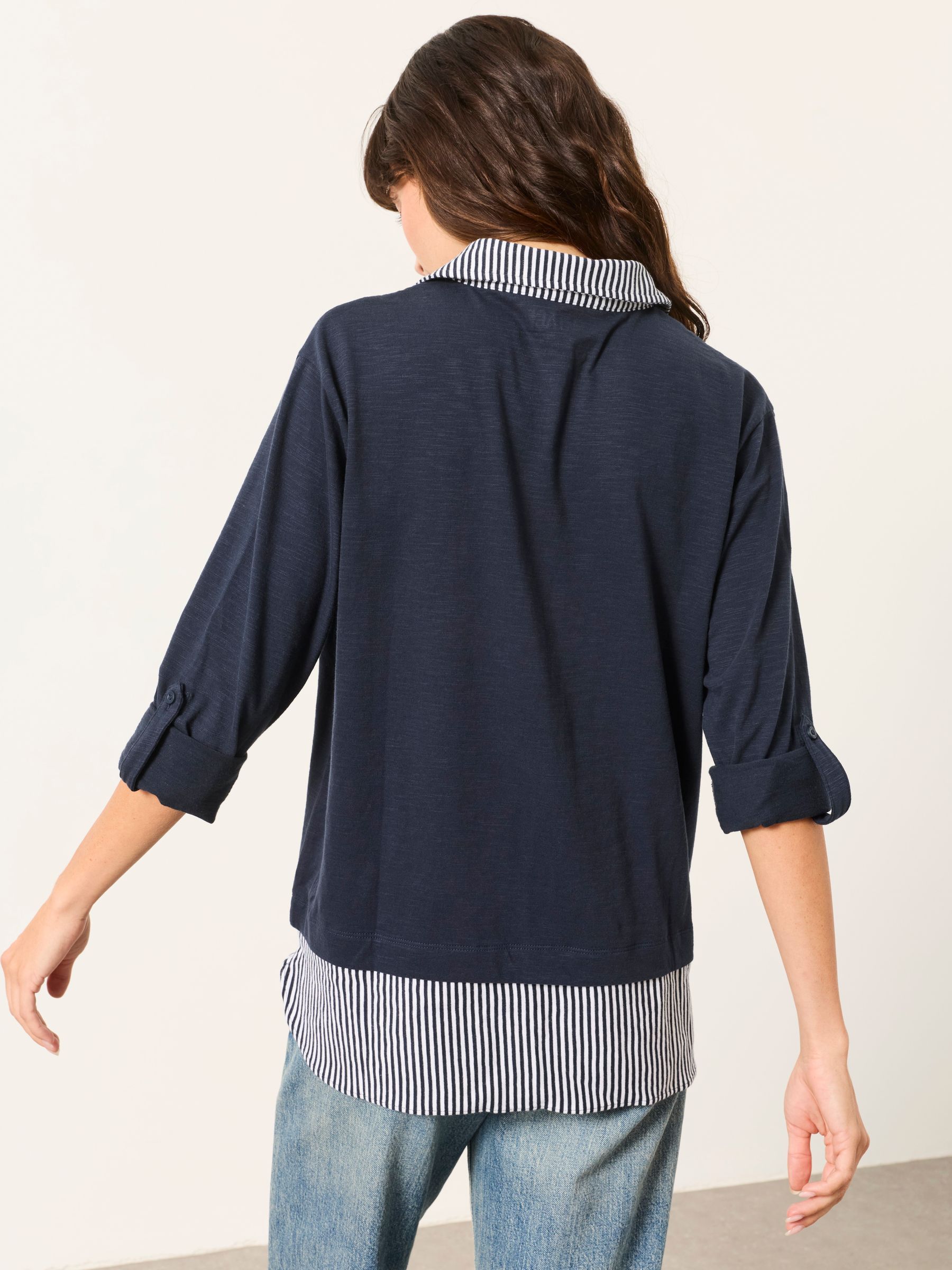 Polly Navy 2in1 Jersey Shirt - Image 2 of 6