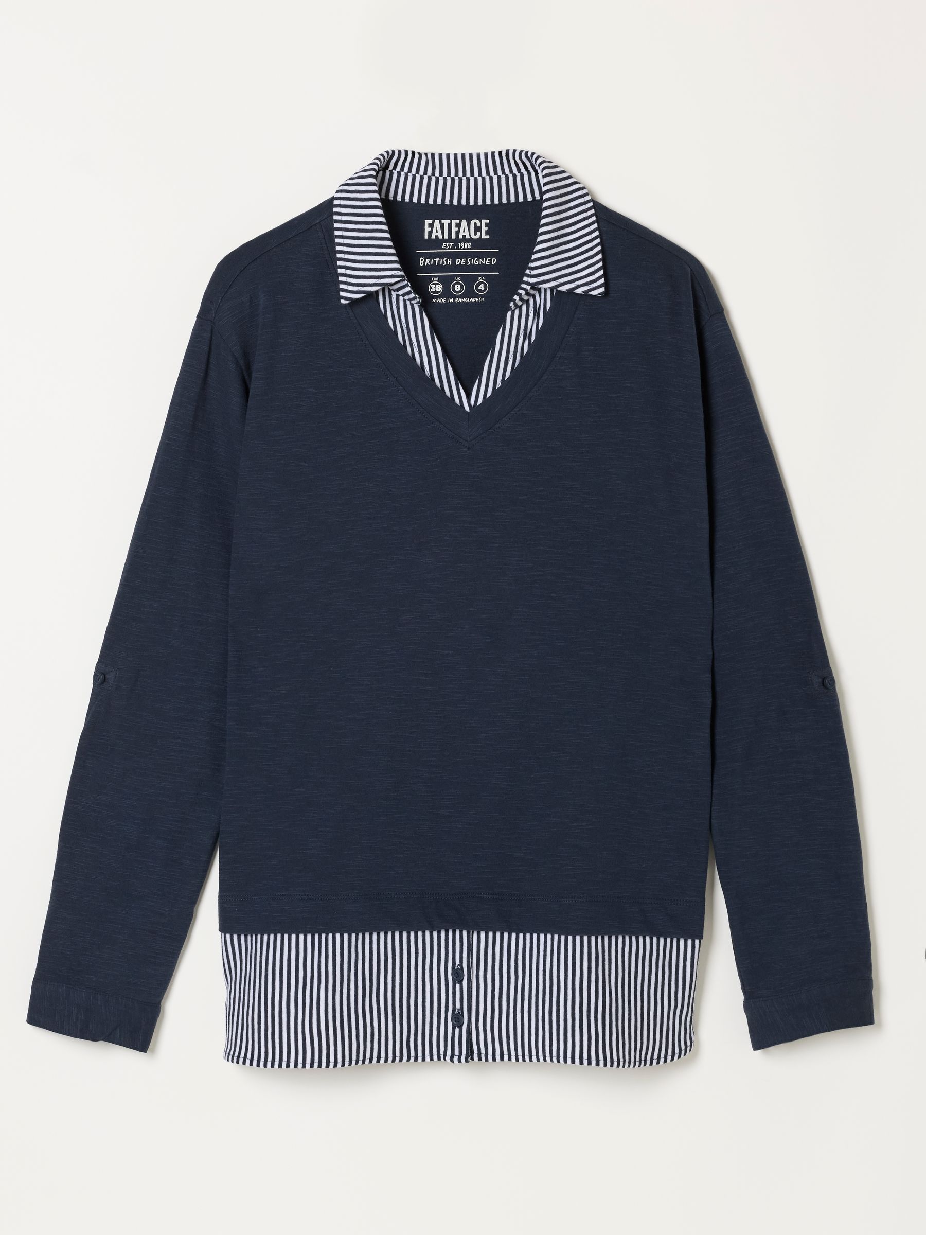 Polly Navy 2in1 Jersey Shirt - Image 6 of 6