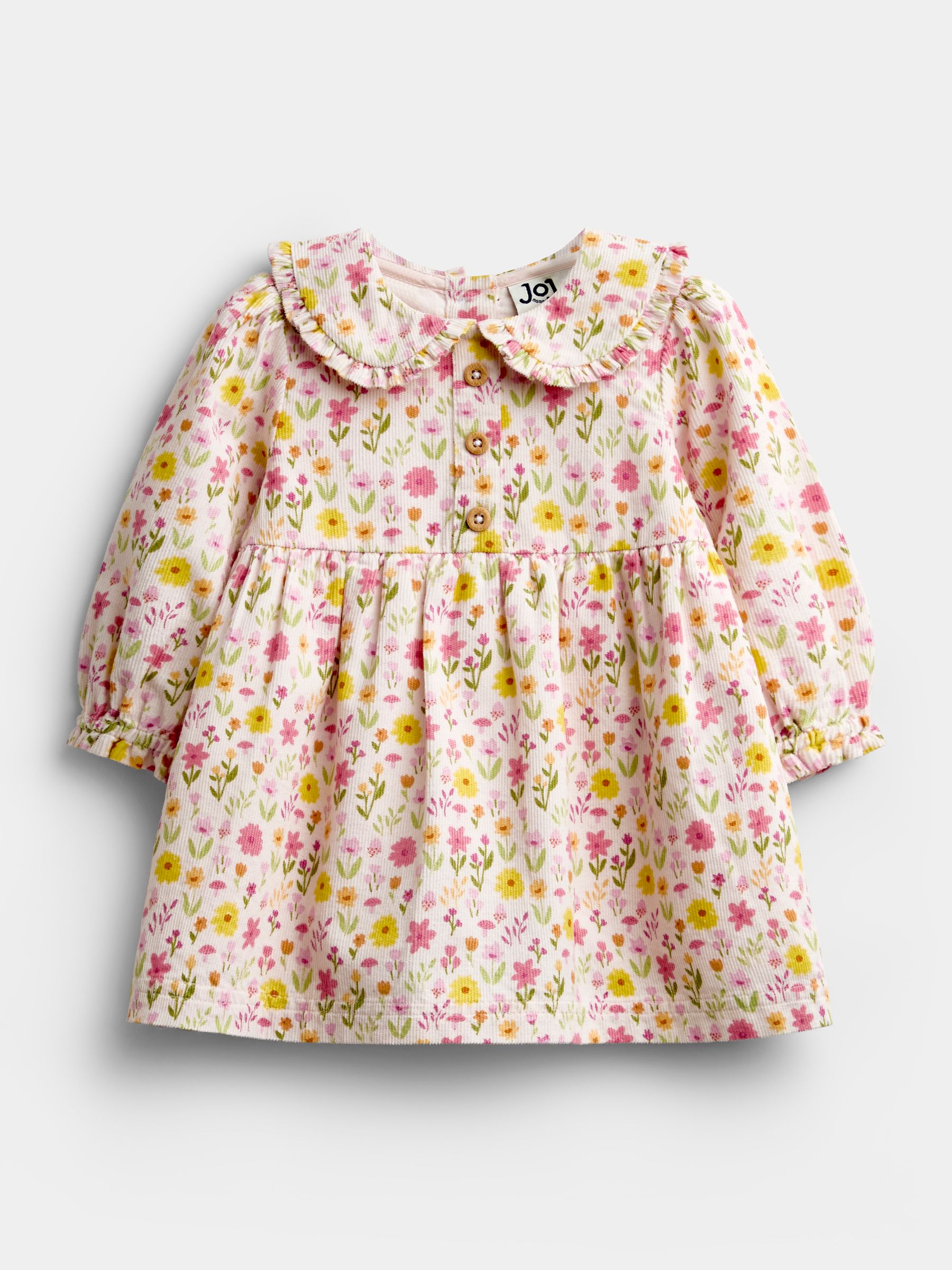 Pink Floral Cord Baby Dress & Tights Set - Image 2 of 6 Pink Floral Cord Baby Dress & Tights Set - Image 2 of 6