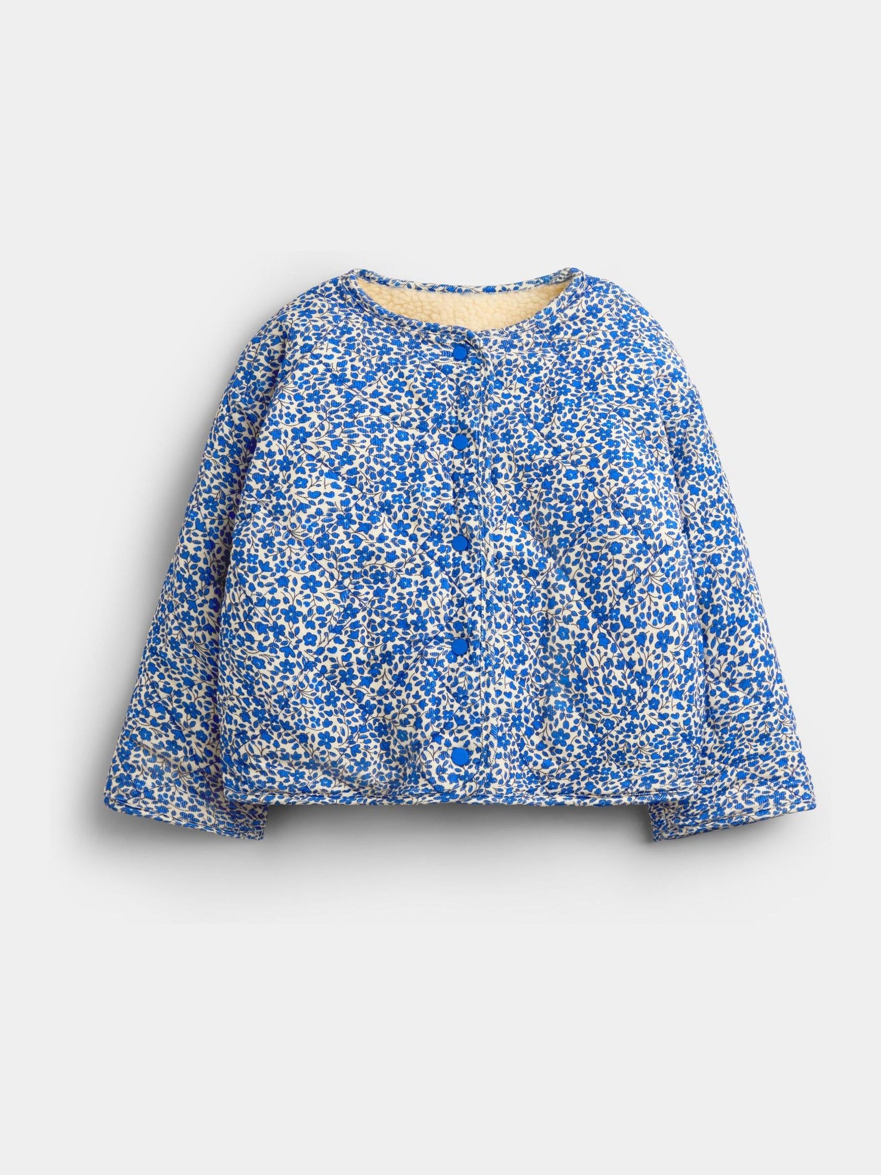 Blue Floral Reversible Fleece - Image 2 of 7