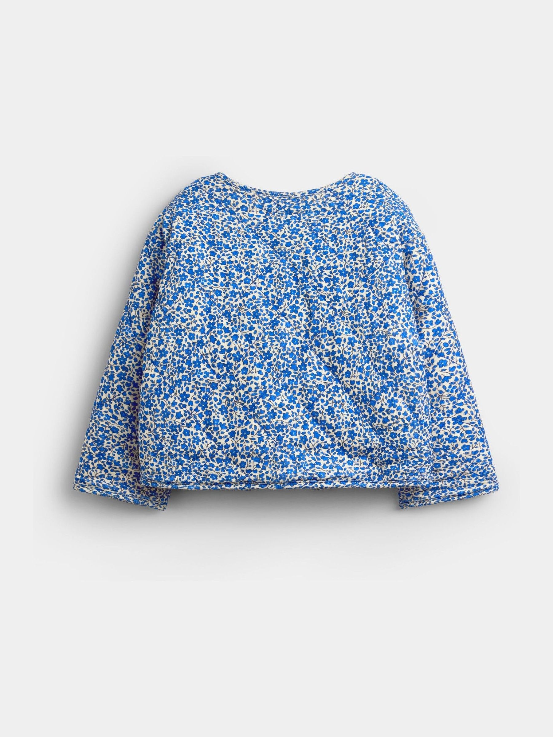 Blue Floral Reversible Fleece - Image 4 of 7