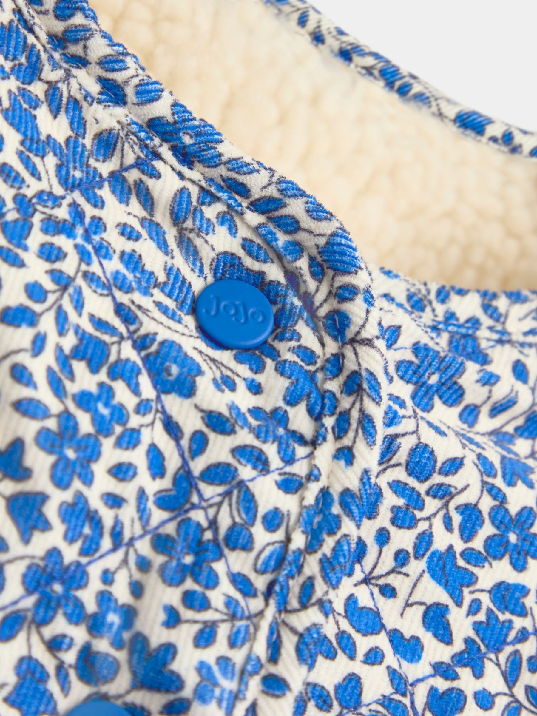 Blue Floral Reversible Fleece - Image 6 of 7