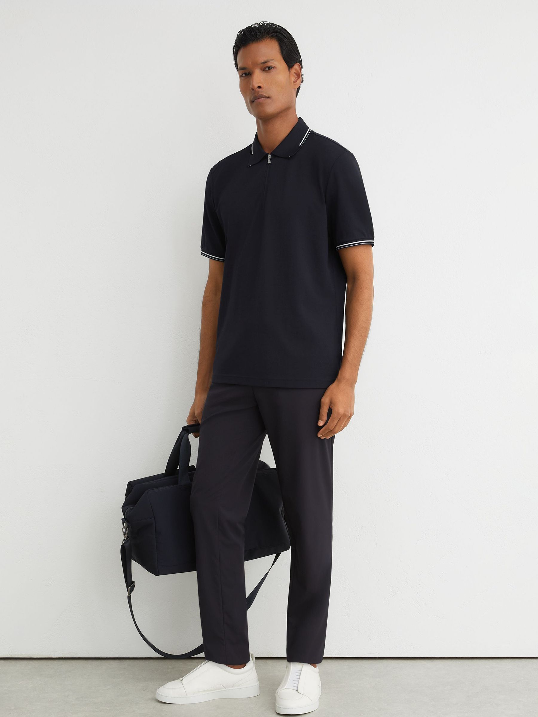 Polo Shirt in Navy - Image 4 of 8