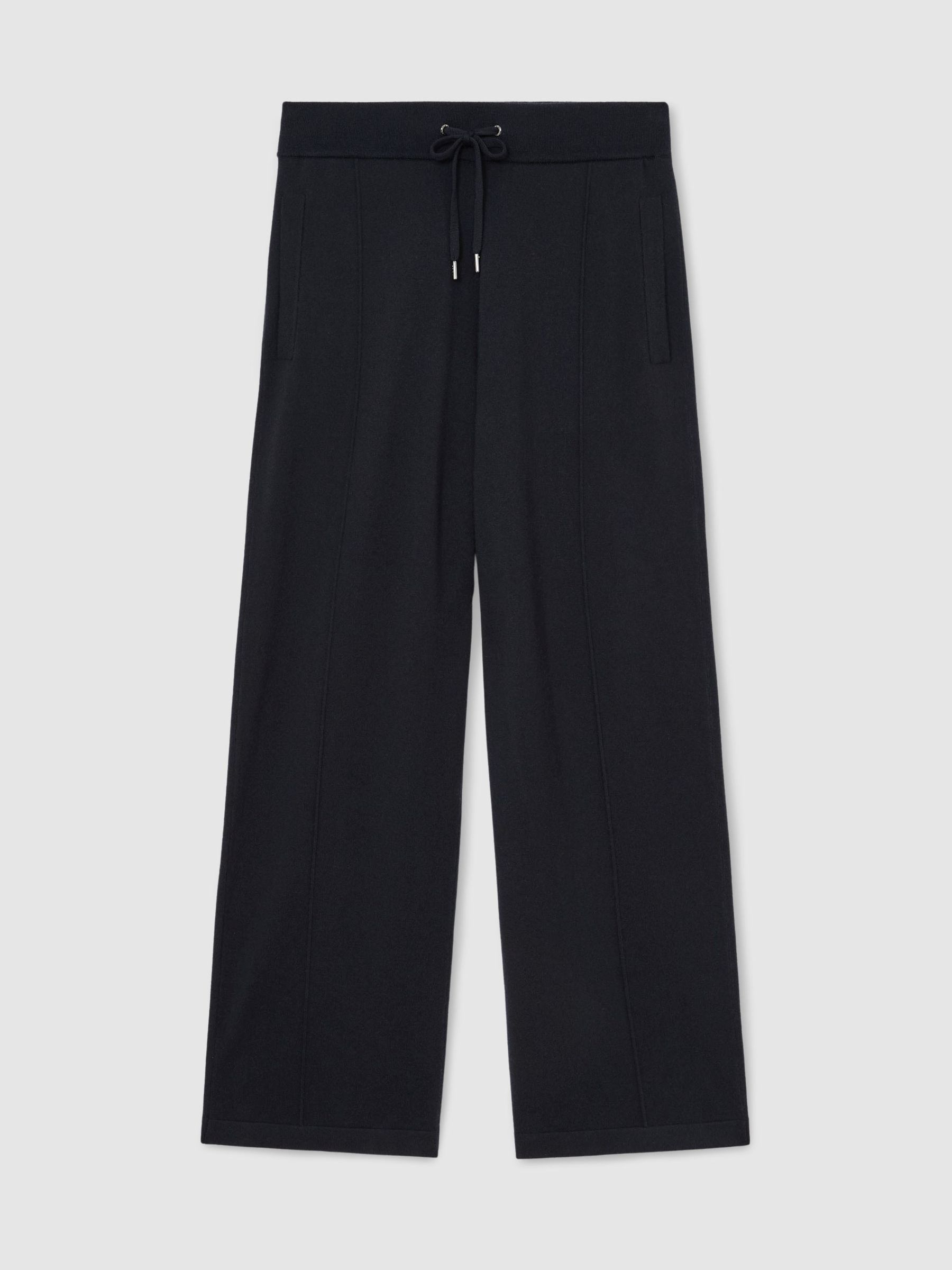Merino Wool-Blend Relaxed-Fit Joggers in Navy - Image 2 of 8