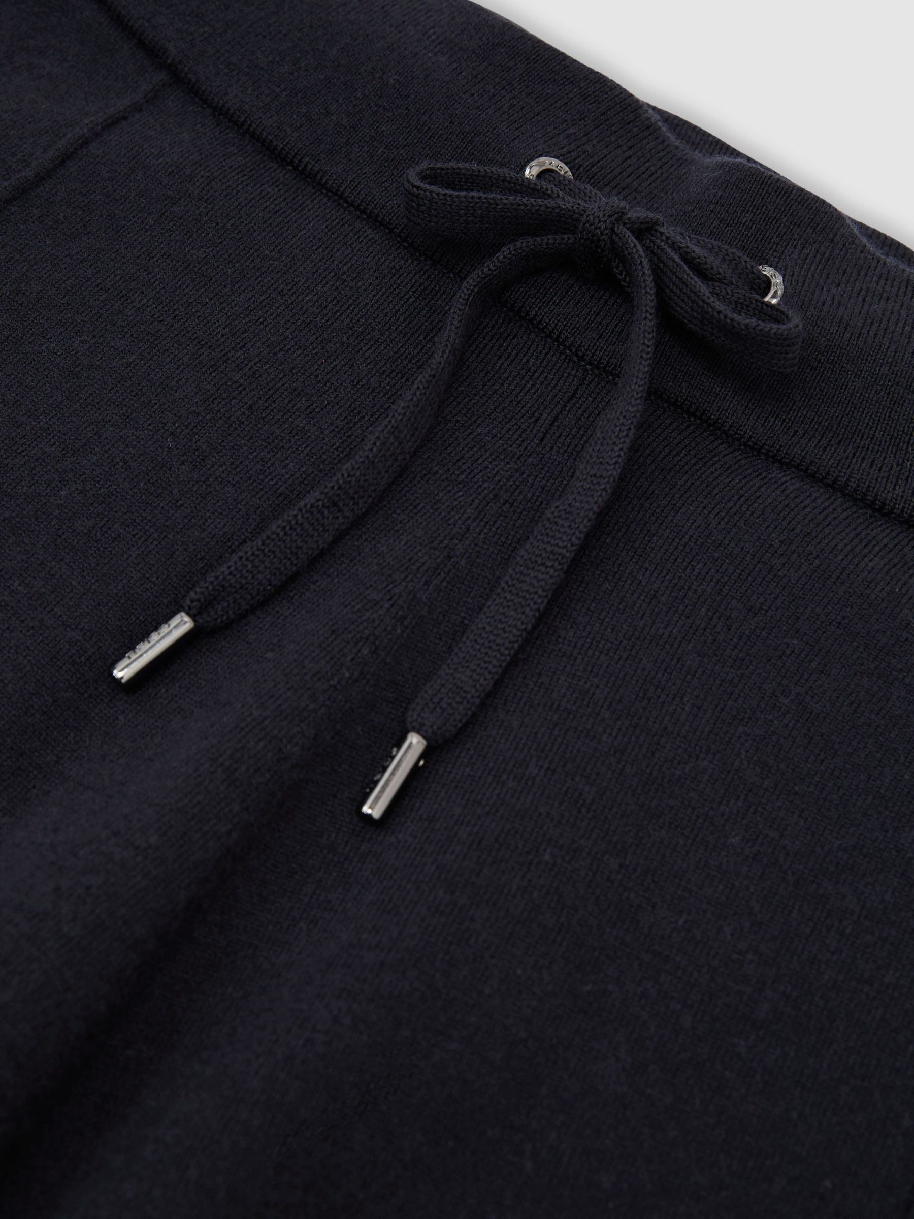 Merino Wool-Blend Relaxed-Fit Joggers in Navy - Image 8 of 8