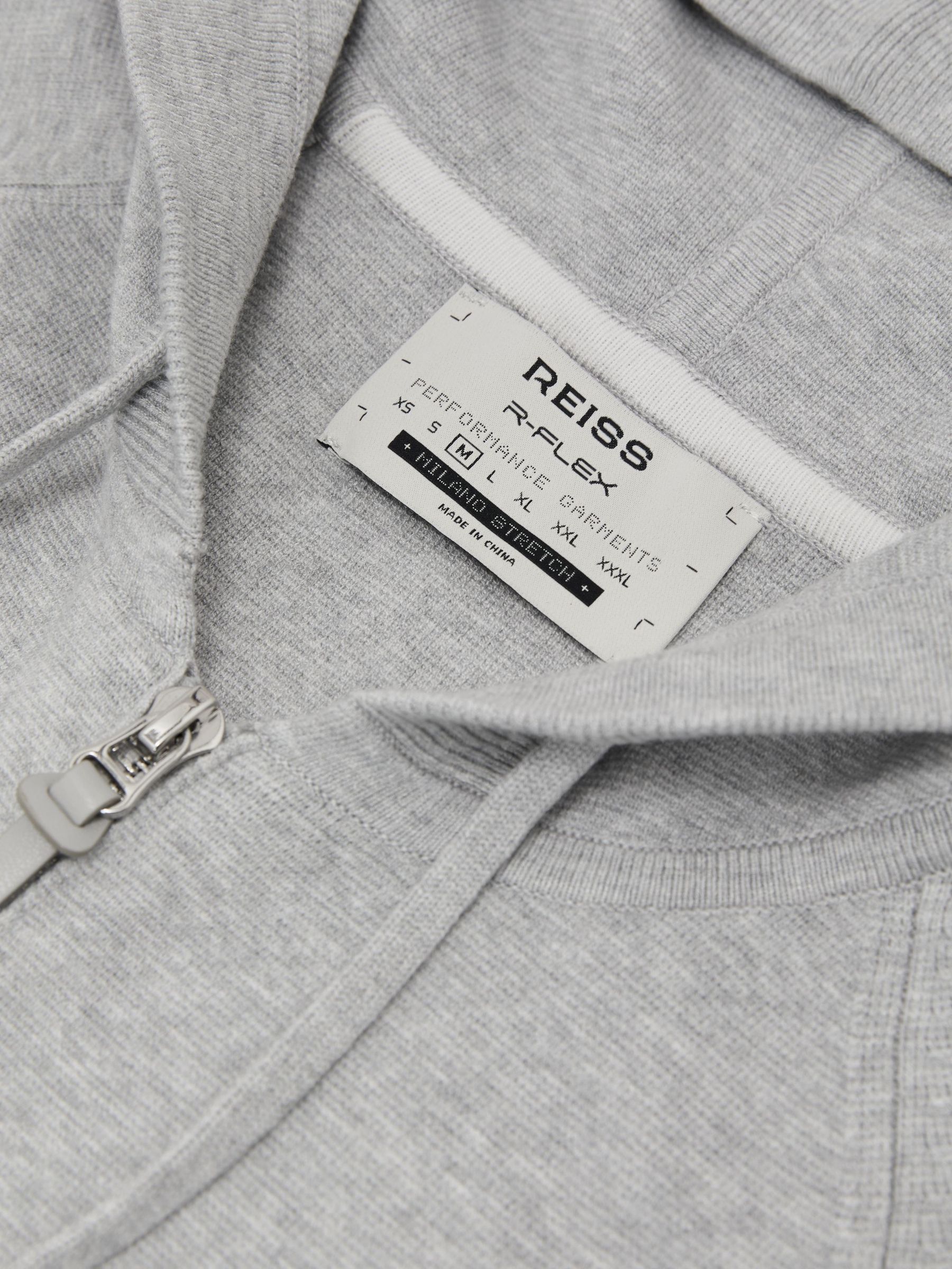R-Flex Zip-Through Knitted Hoodie in Soft Grey - Image 5 of 10