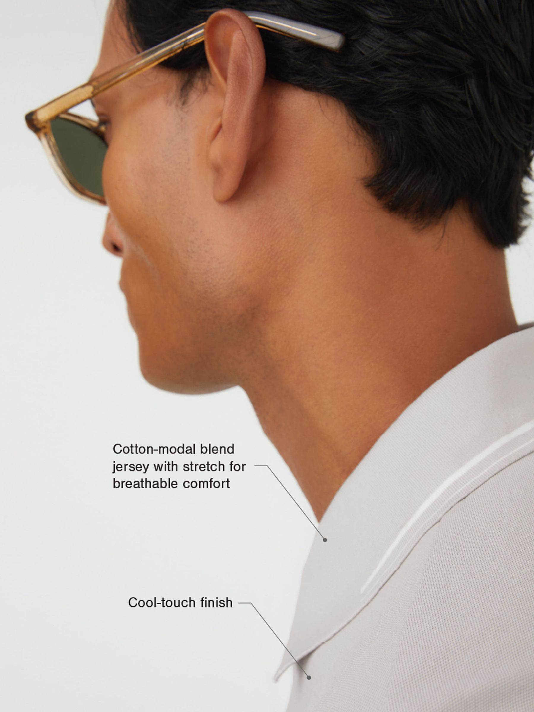 Polo Shirt in Soft Grey - Image 4 of 10