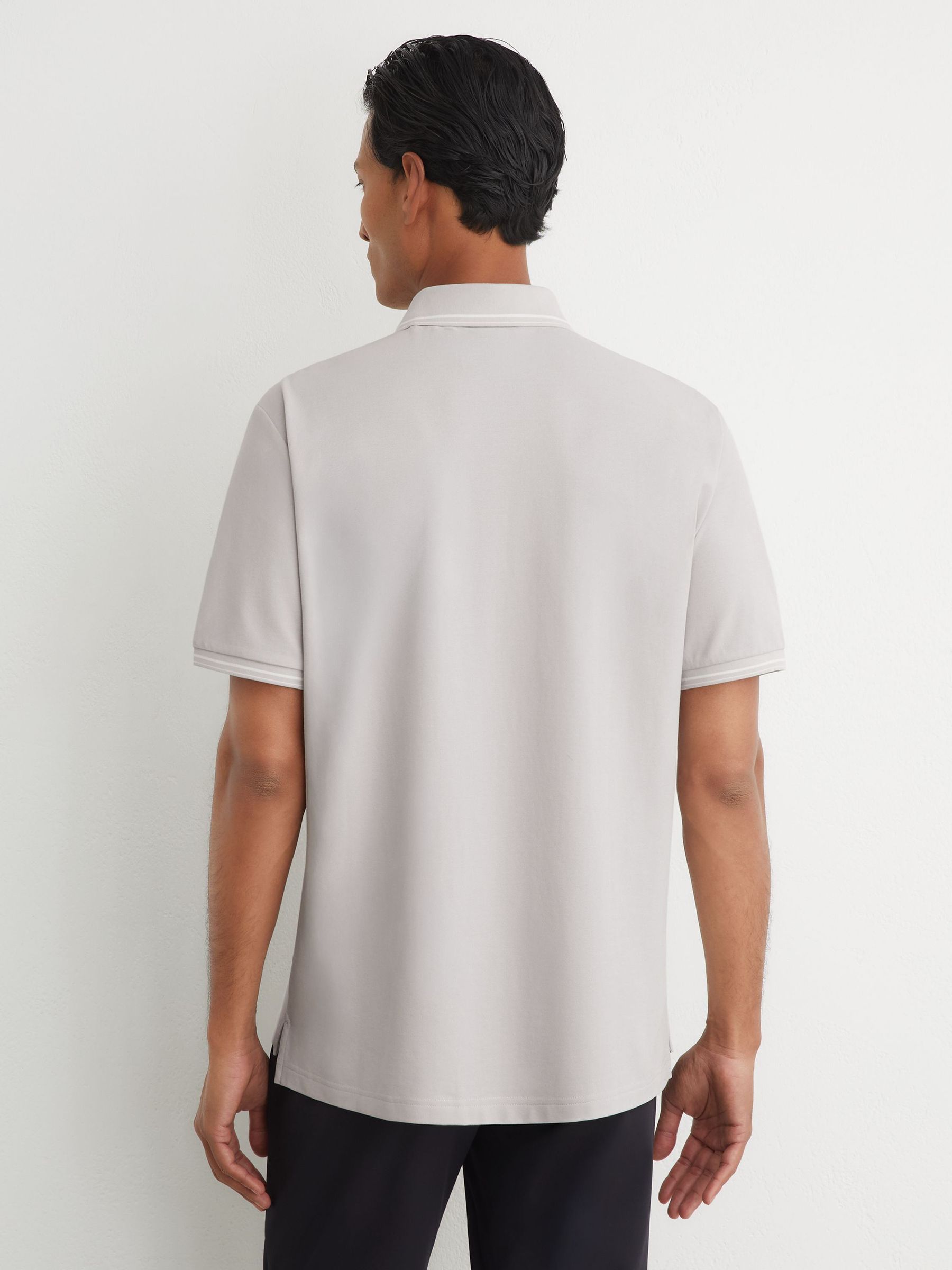 Polo Shirt in Soft Grey - Image 5 of 10