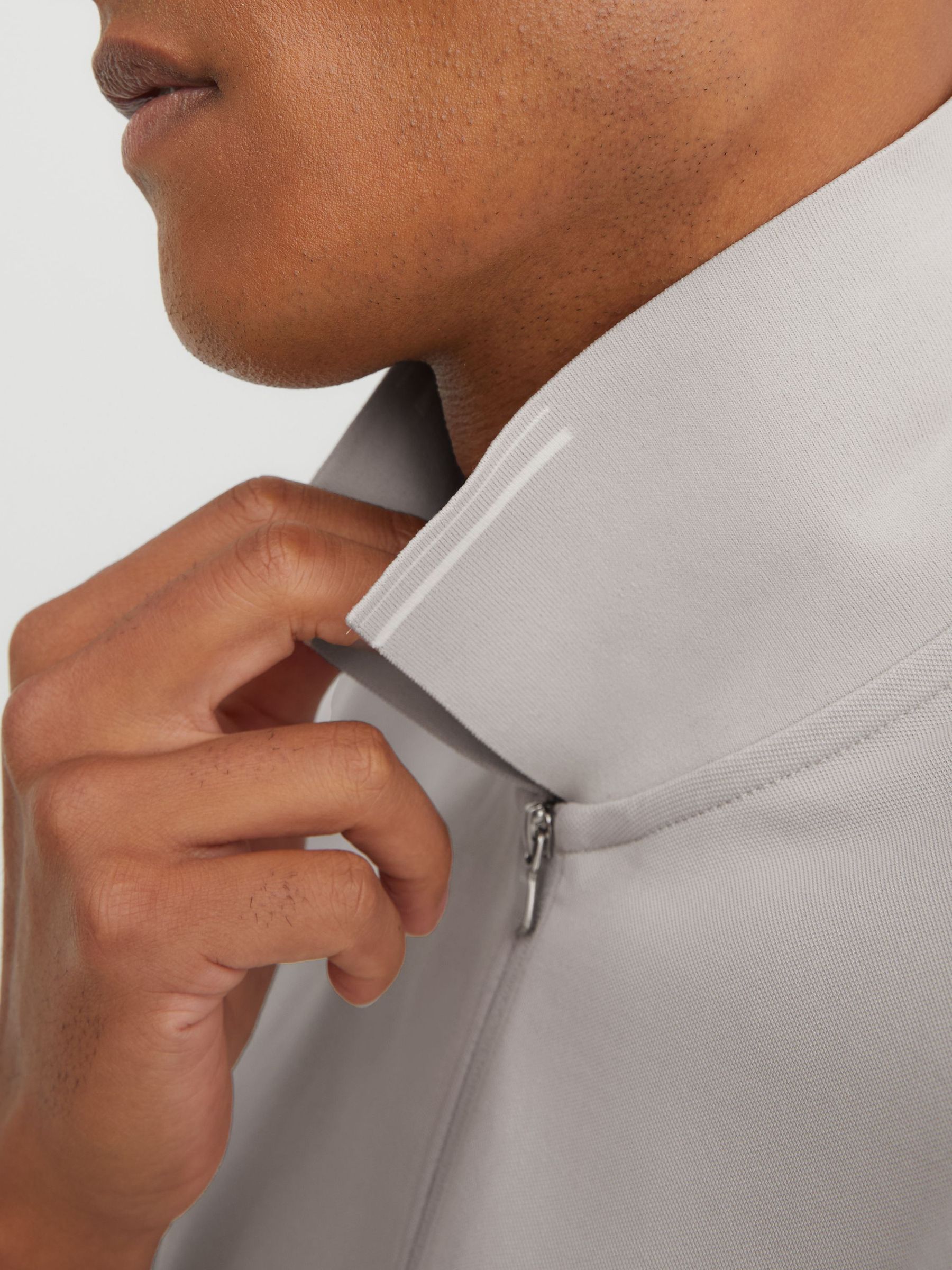 Polo Shirt in Soft Grey - Image 7 of 10