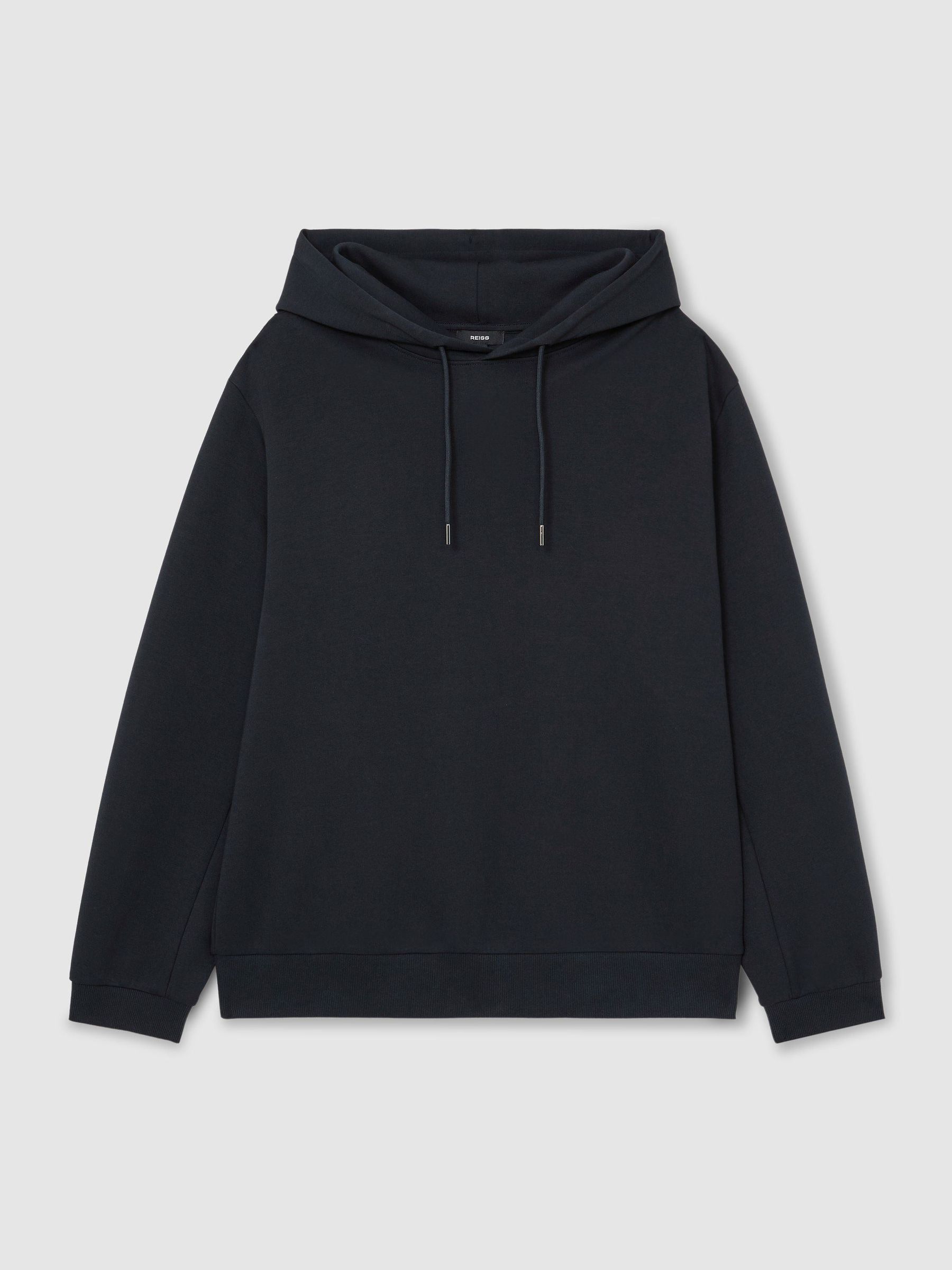 Premium Interlock Relaxed-Fit Hoodie in Navy - Obrázek 2 z 7