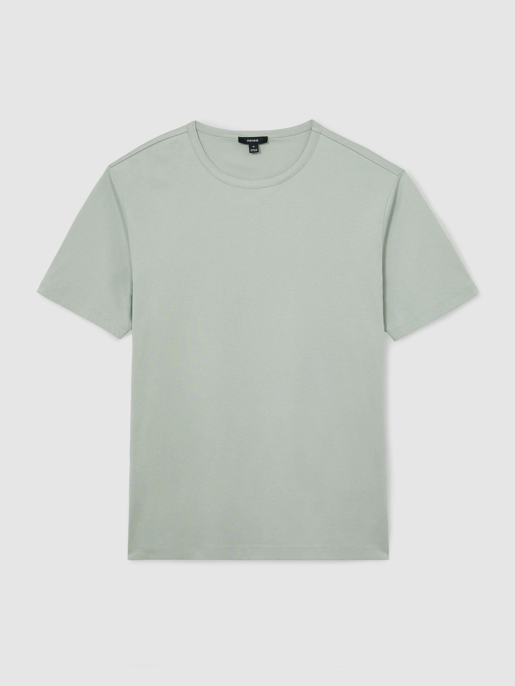 Air-Water Cotton Tailored-Fit T-Shirt in Light Sage Green - Image 2 of 6