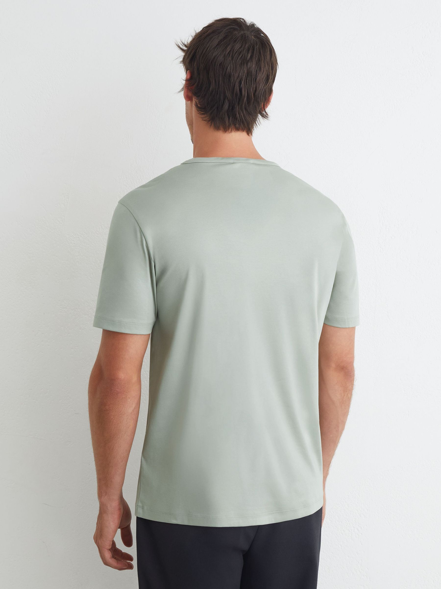 Air-Water Cotton Tailored-Fit T-Shirt in Light Sage Green - Image 5 of 6