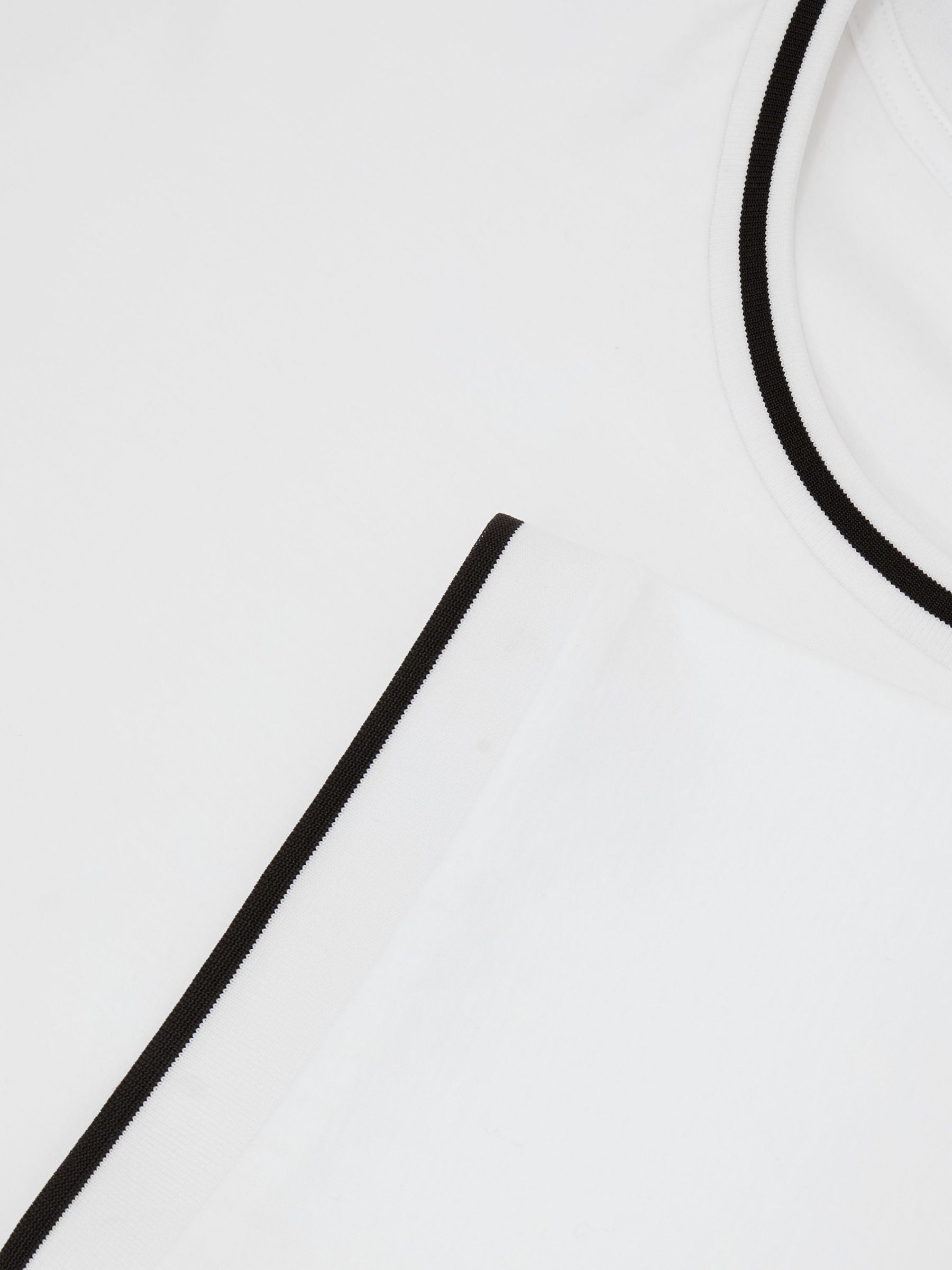 Air-Water Cotton Tipped Tailored-Fit T-Shirt in White - Billede 6 af 6