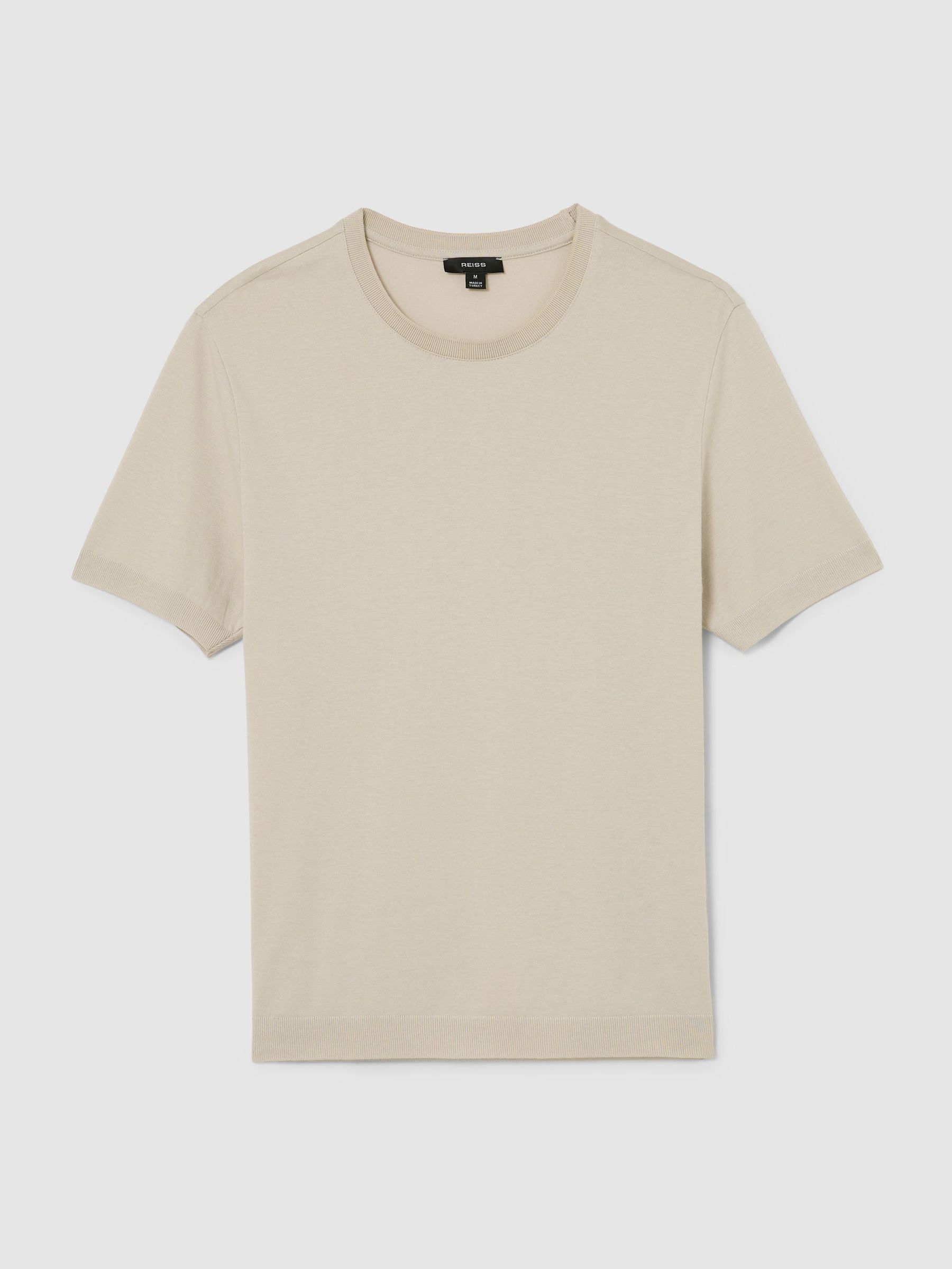 Cotton-Modal Crew-Neck Modern-Fit T-Shirt in Stone - Image 2 of 6