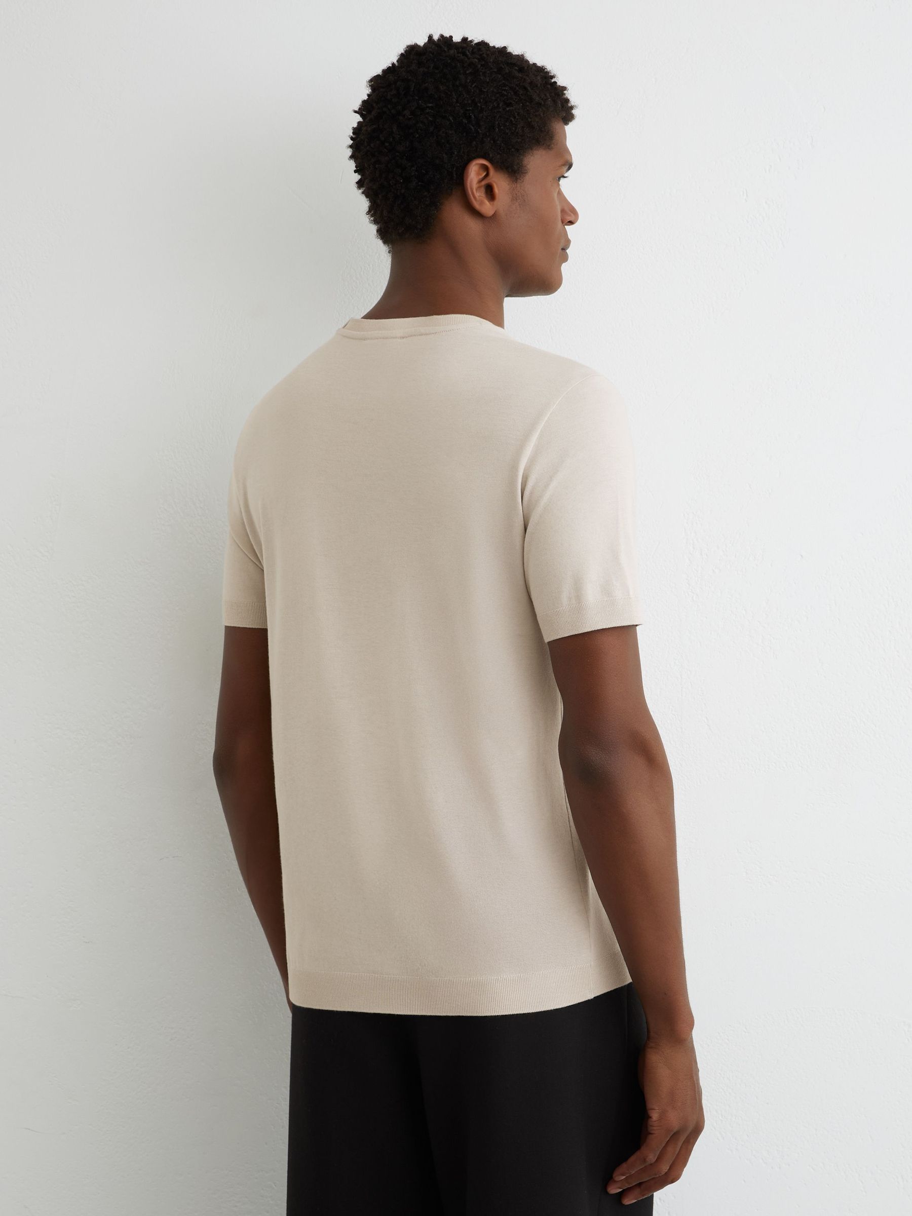 Cotton-Modal Crew-Neck Modern-Fit T-Shirt in Stone - Image 5 of 6