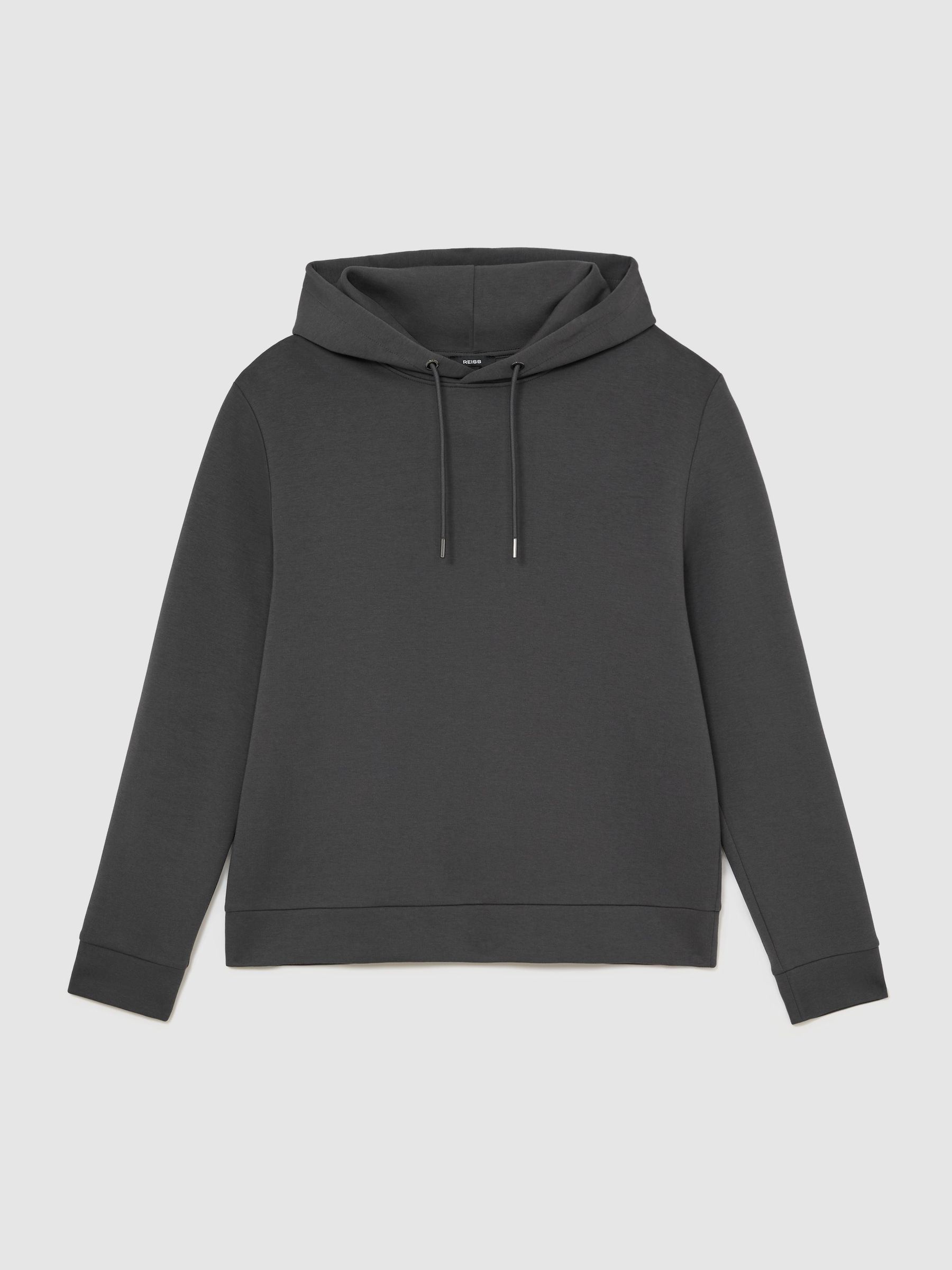 Premium Interlock Hoodie in Charcoal Grey - Image 2 of 7