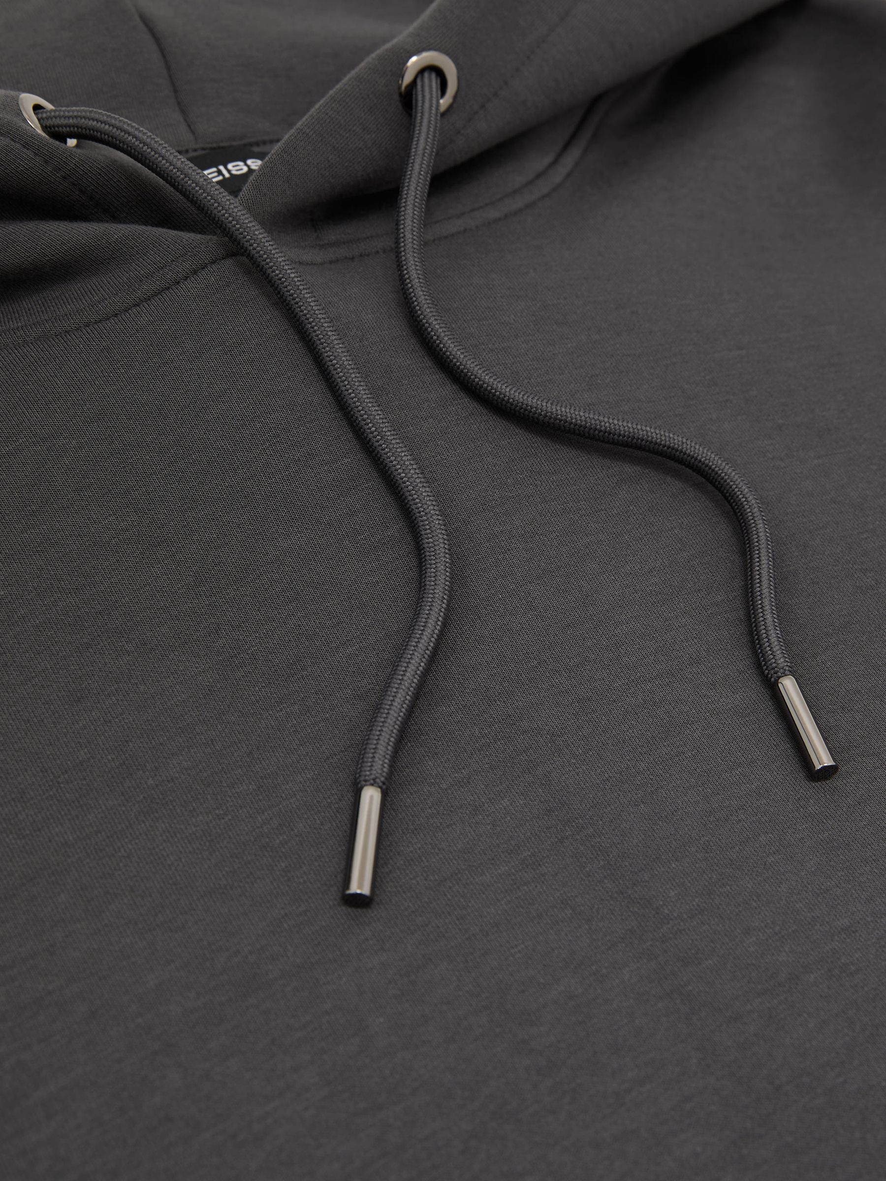 Premium Interlock Hoodie in Charcoal Grey - Image 7 of 7