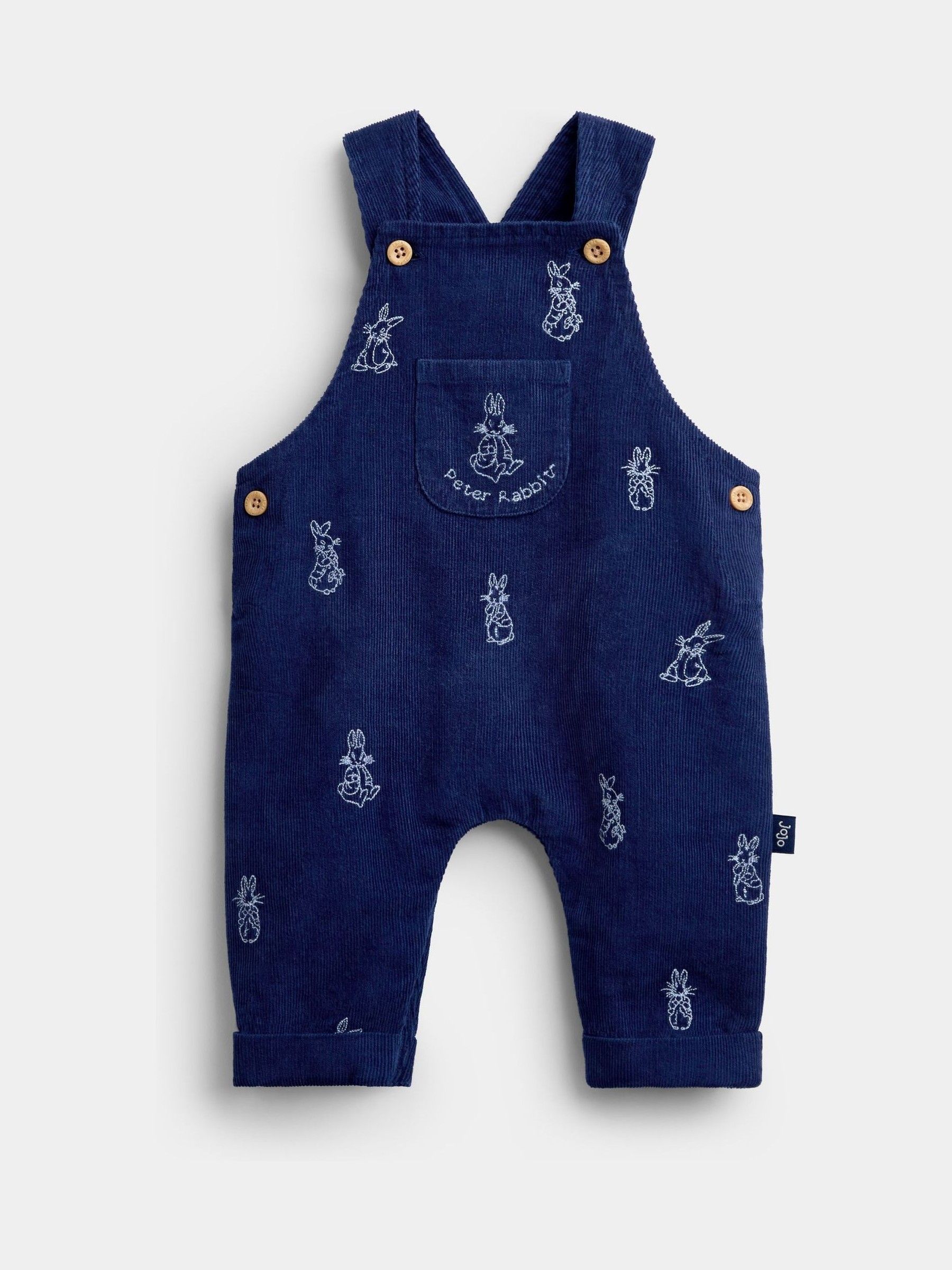 Navy Blue Peter Rabbit™ Embroidered Dungaree & Bodysuit Set - Image 4 of 8