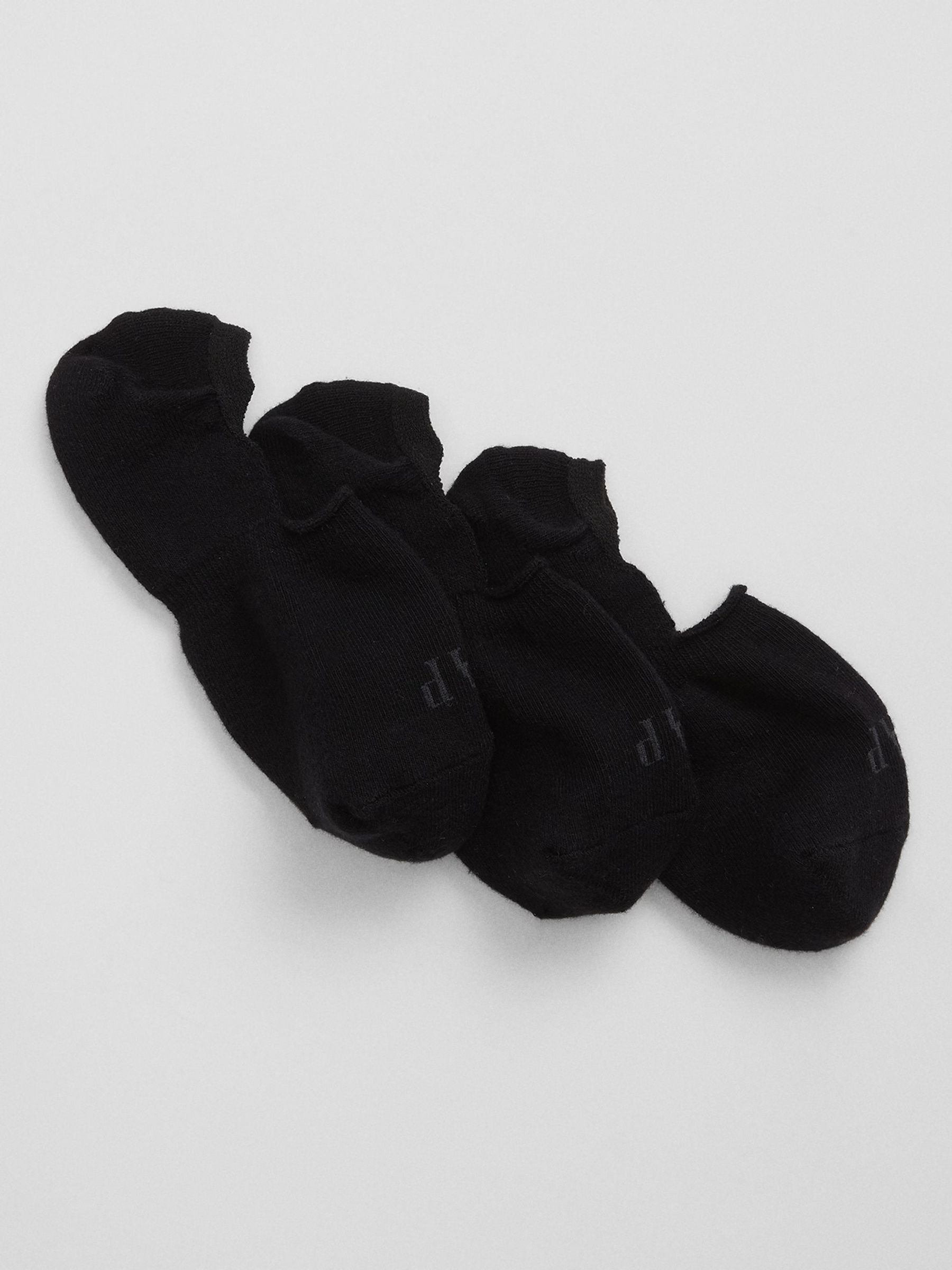 Black Logo No-Show Socks 3-Pack - Image 1 of 1