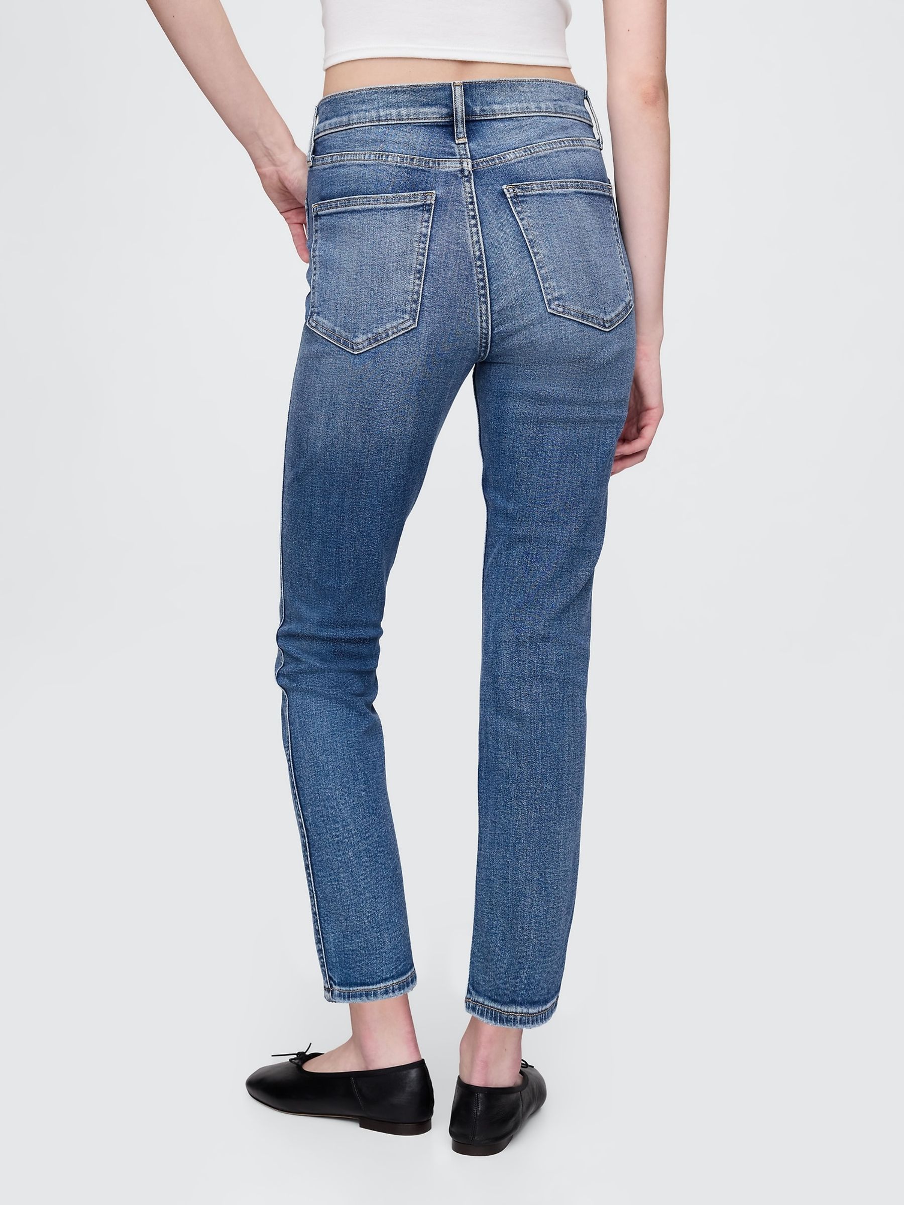 Medium Wash High Waisted Vintage Slim Jeans - Image 2 of 7