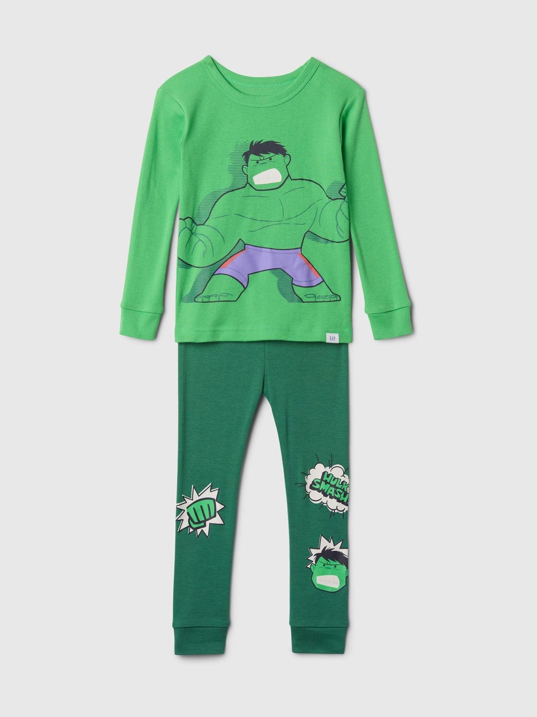 Green Incredible Hulk Cotton Long Pyjamas Set (12mths-5yrs) - Image 1 of 2