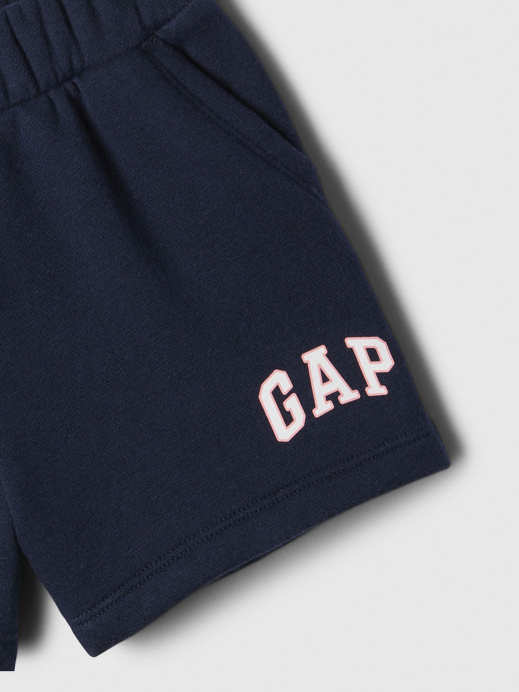 Navy Logo Pull On Shorts - Image 3 of 3 Navy Logo Pull On Shorts - Image 3 of 3