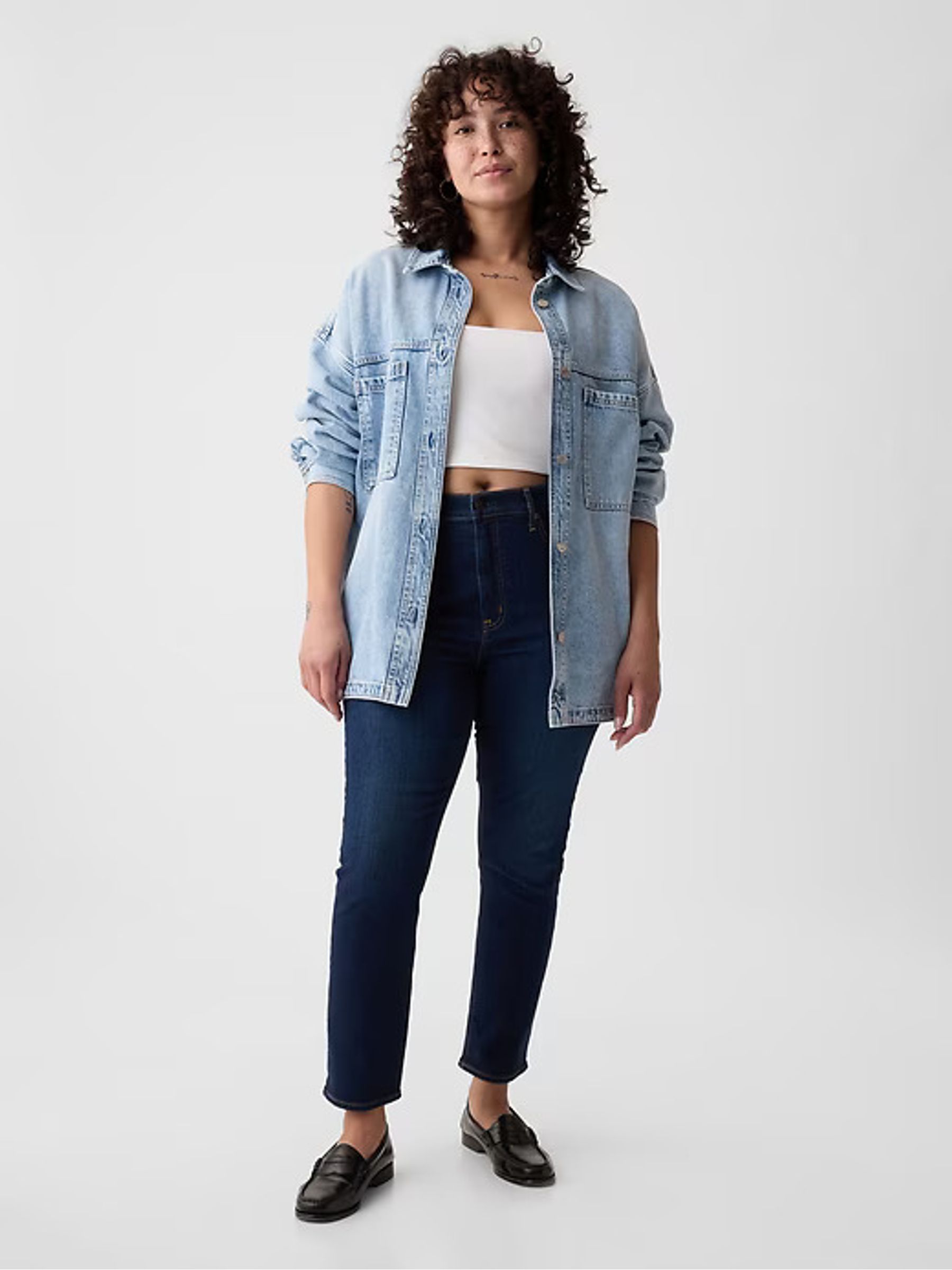 Blue High Waisted Ankle Length Vintage Slim Jeans - Image 9 of 13