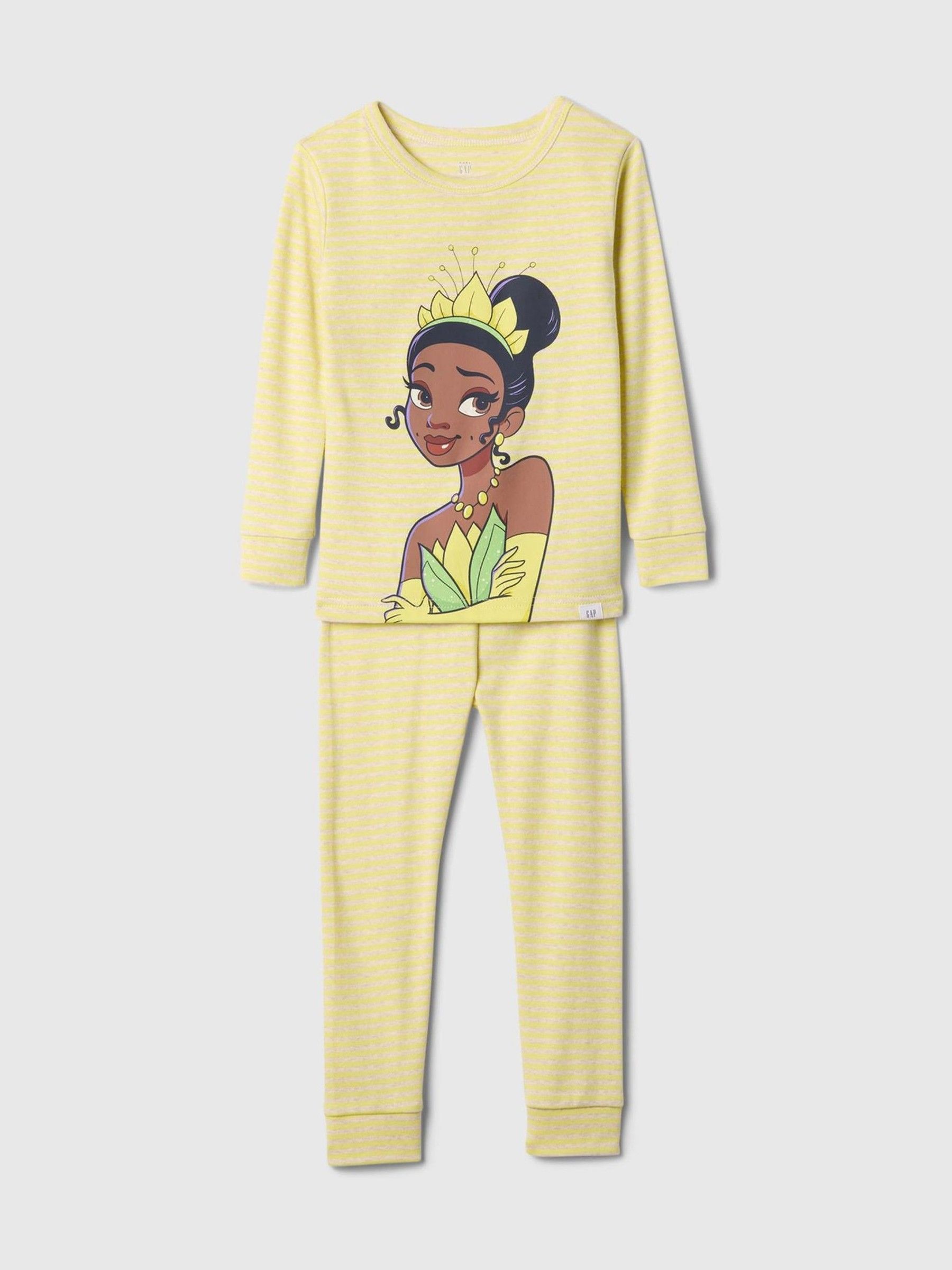 Yellow Tiana Disney Brushed Cotton Princess Pyjamas Set - Image 1 of 2 Yellow Tiana Disney Brushed Cotton Princess Pyjamas Set - Image 1 of 2