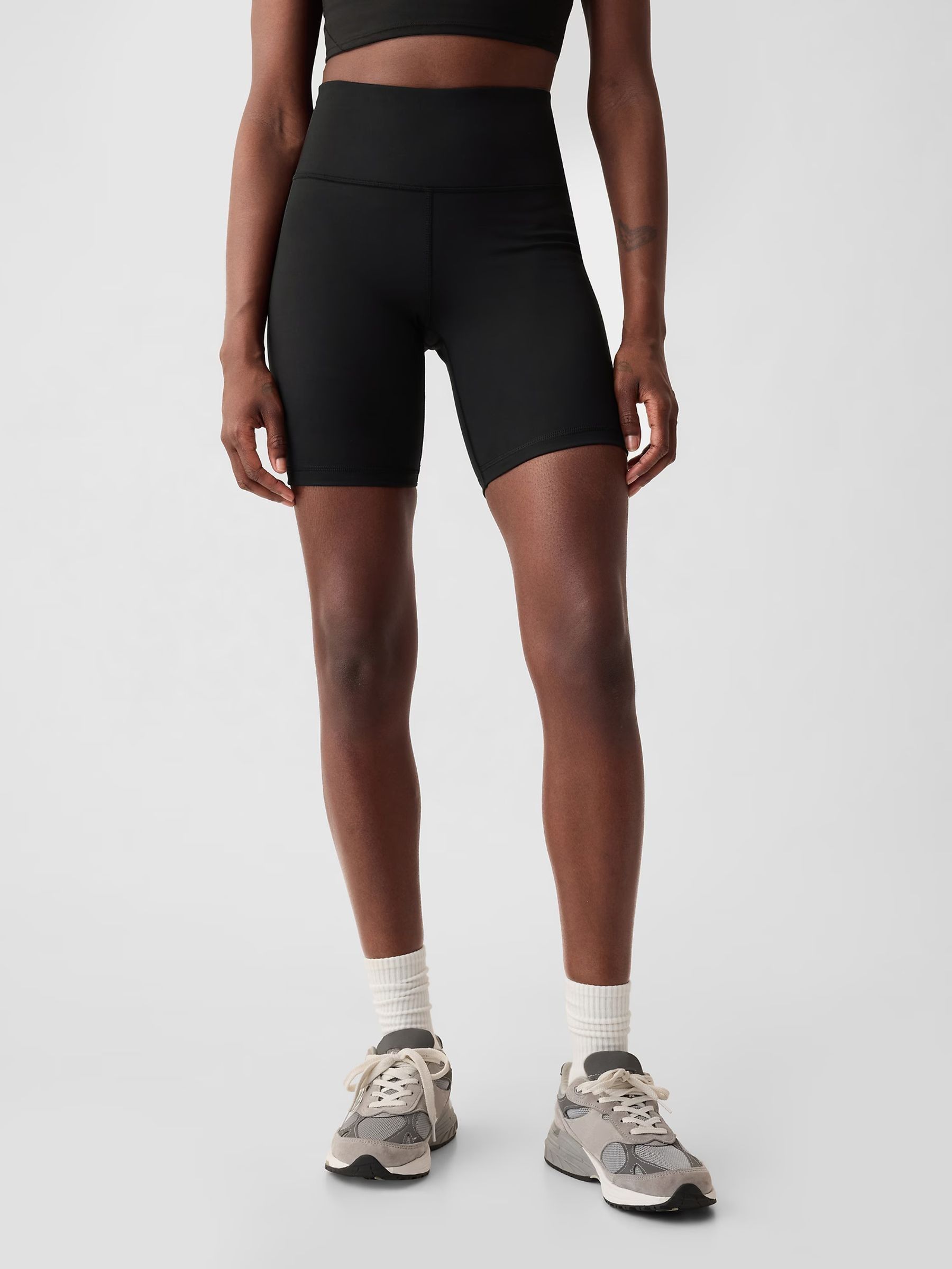 Black Power Stretch Cycling Shorts - Image 1 of 4