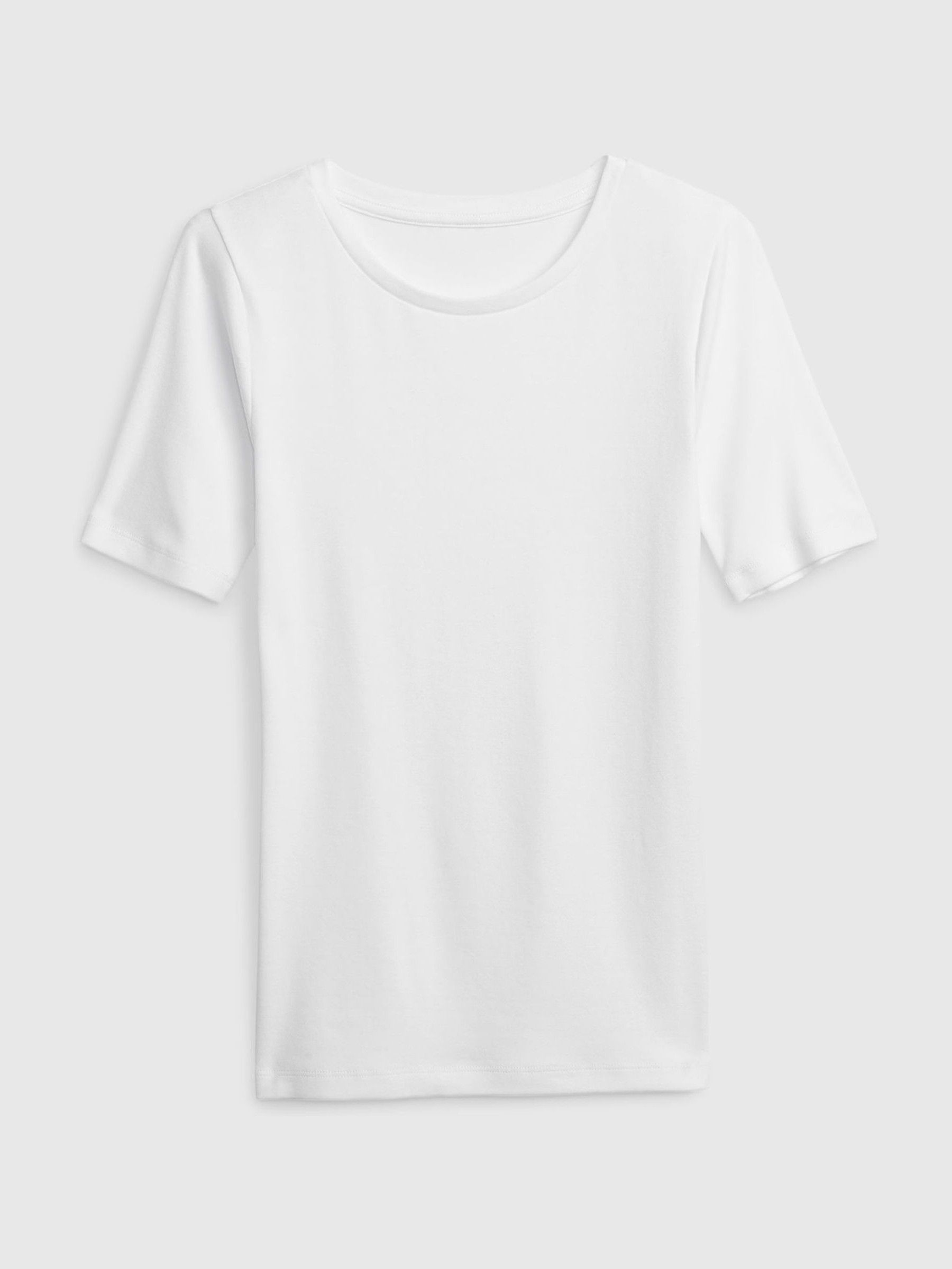 White Modern Crew neck T-Shirt - Image 5 of 6