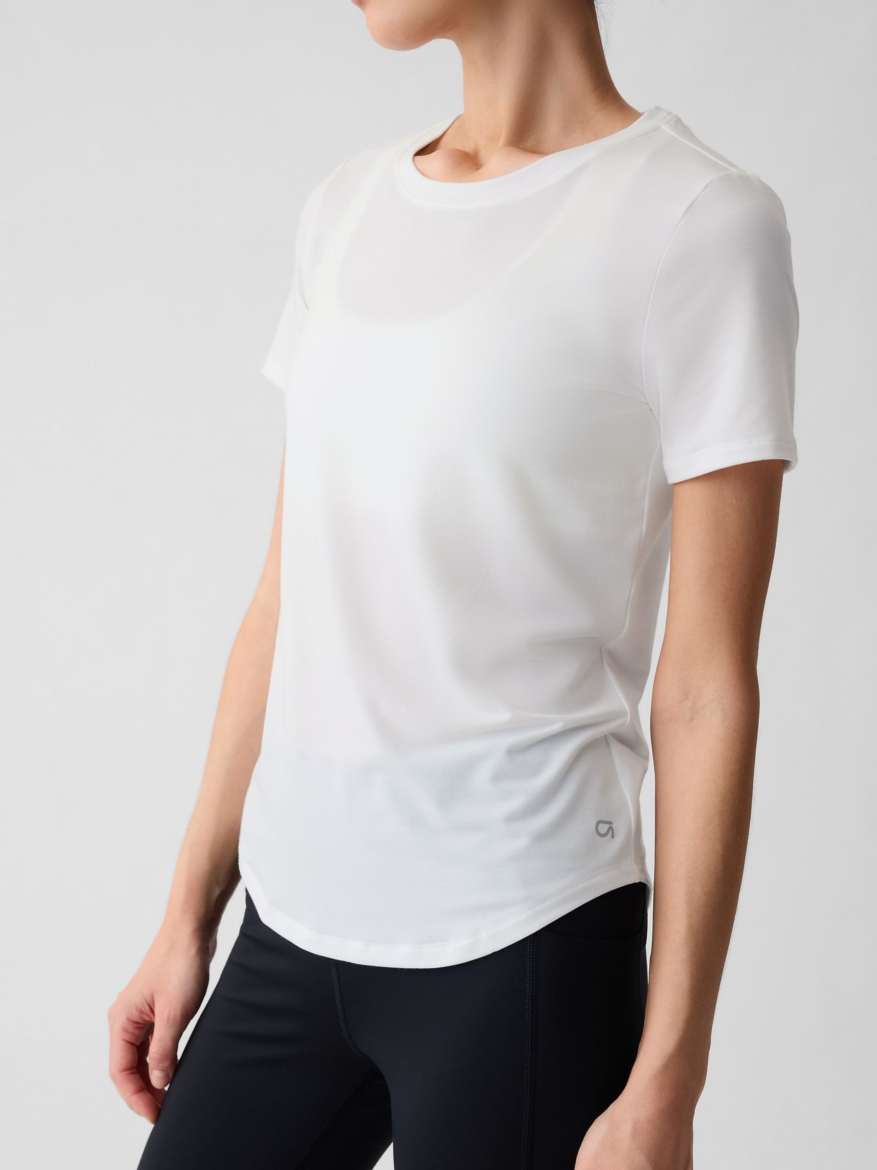 White Breathe Short Sleeve Crew Neck T-Shirt - Image 4 of 7