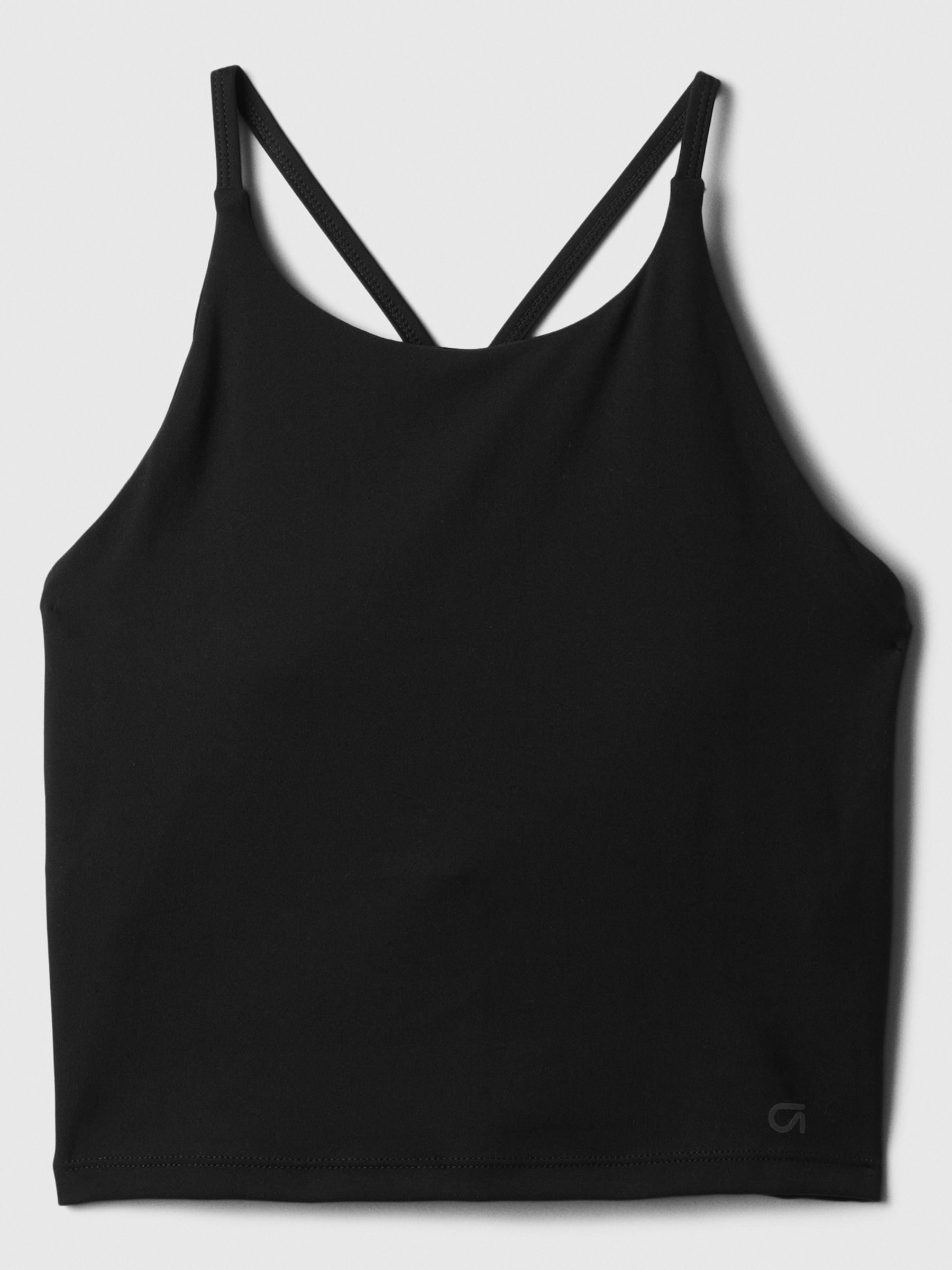 Black Longline Sports Bra - Image 1 of 1 Black Longline Sports Bra - Image 1 of 1