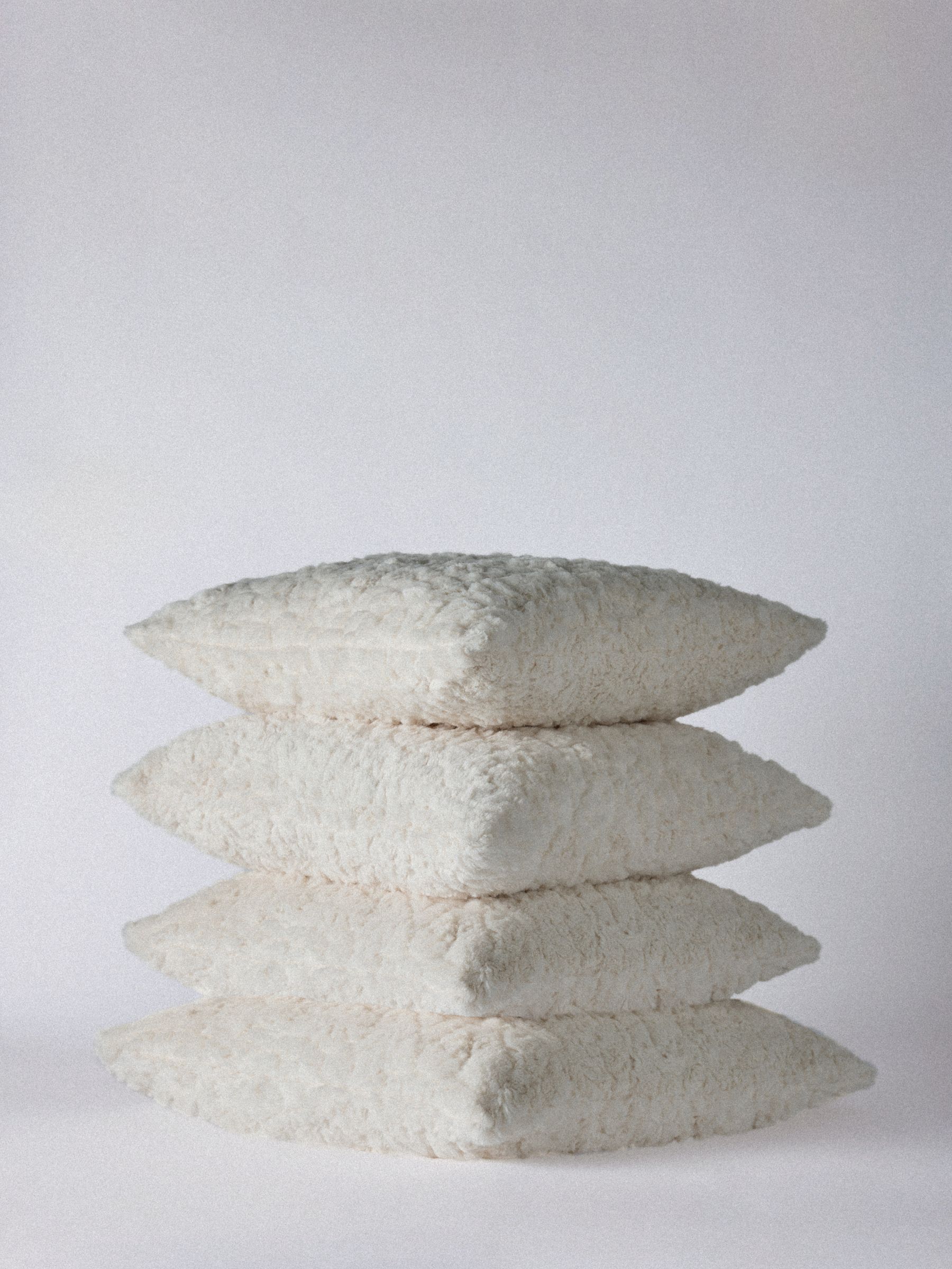 The Set 4 Pack Natural 59x59 Faux Fur Cushion Covers - Image 1 of 2
