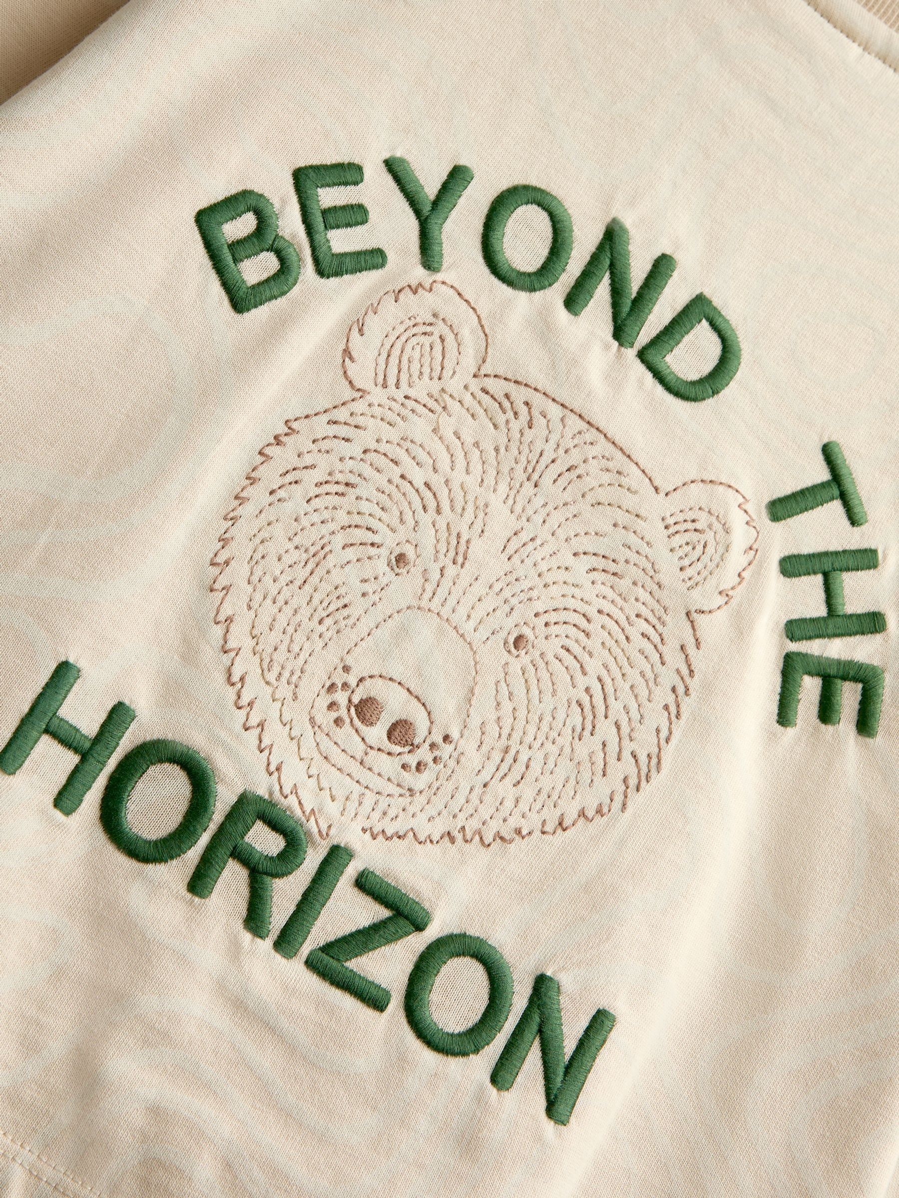 Natural Bear Embroidered Back Graphic Top - Image 3 of 4