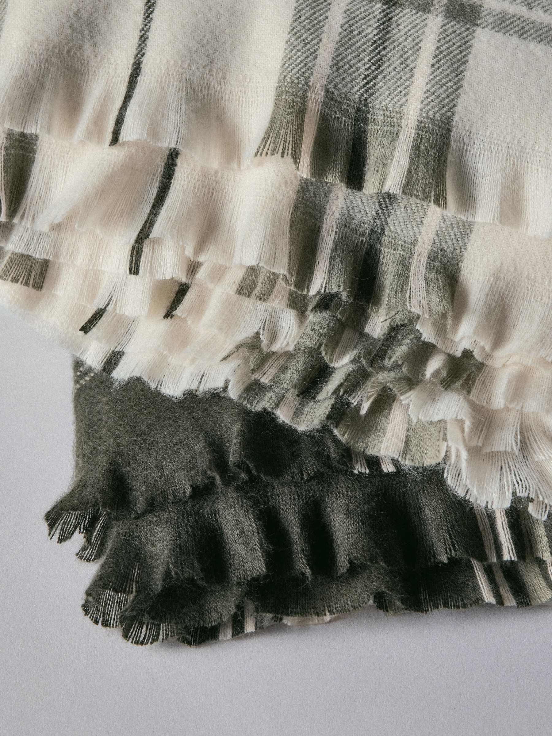 The Set 2 Pack Green Check Cosy Throws - Image 5 of 6