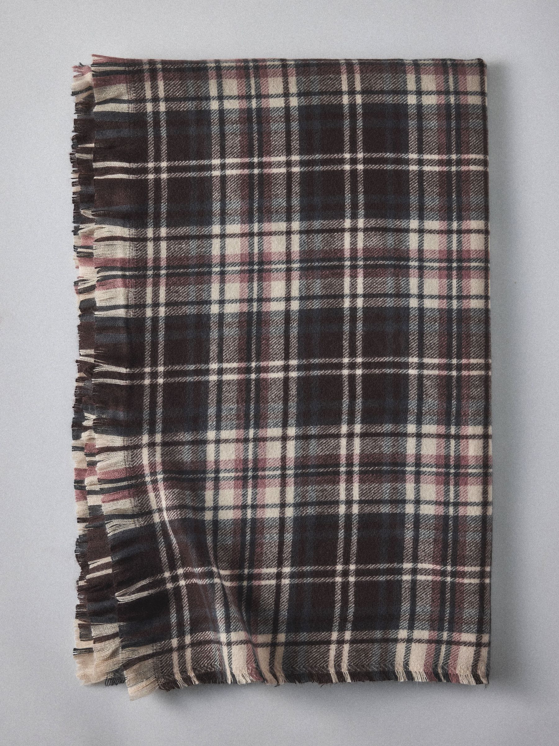 The Set 2 Pack Burgundy Gingham/Check Cosy Throws - Image 6 of 6 The Set 2 Pack Burgundy Gingham/Check Cosy Throws - Image 6 of 6