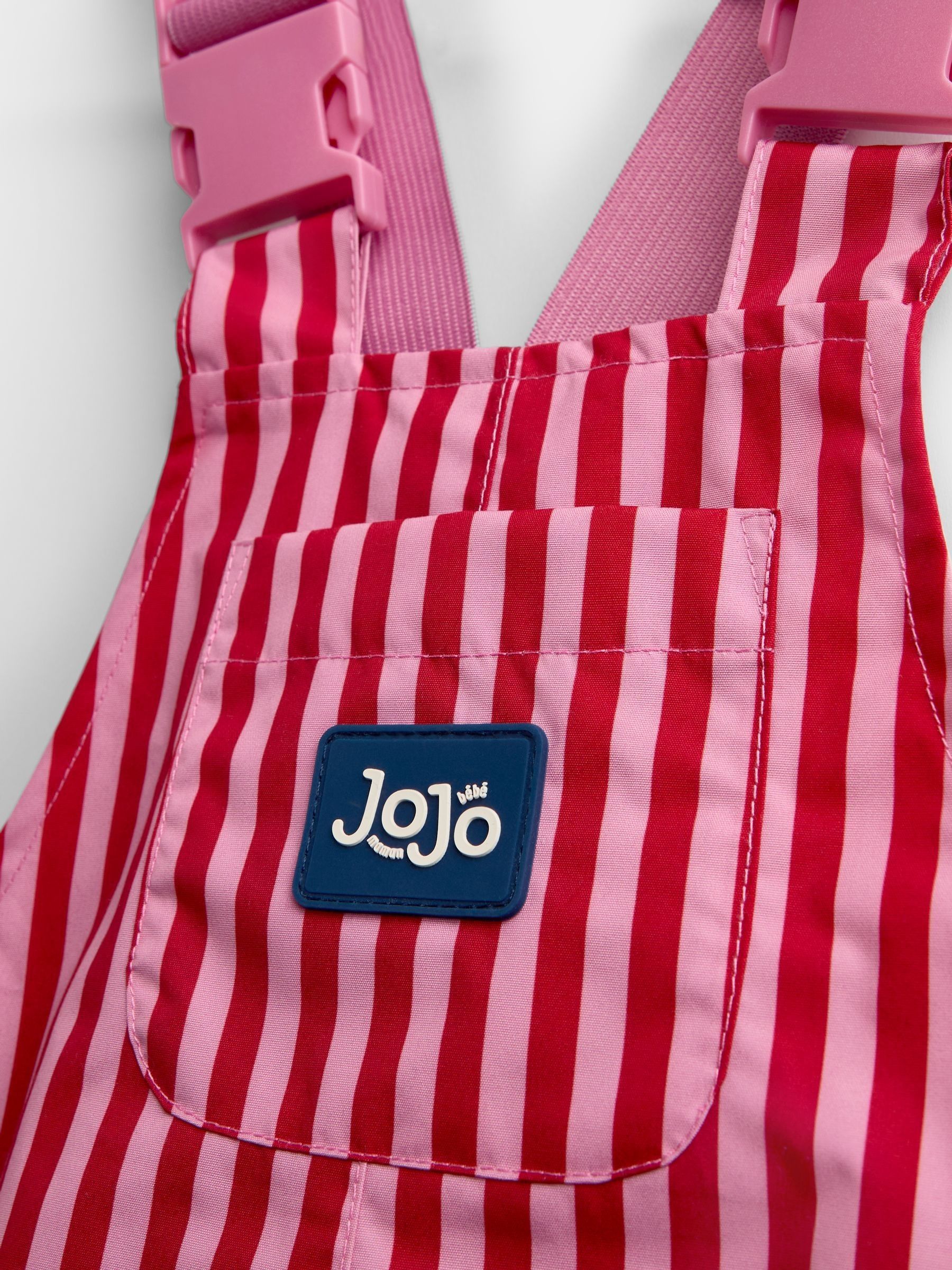 Pink Stripe Waterproof Packaway Dungarees - Image 4 of 5