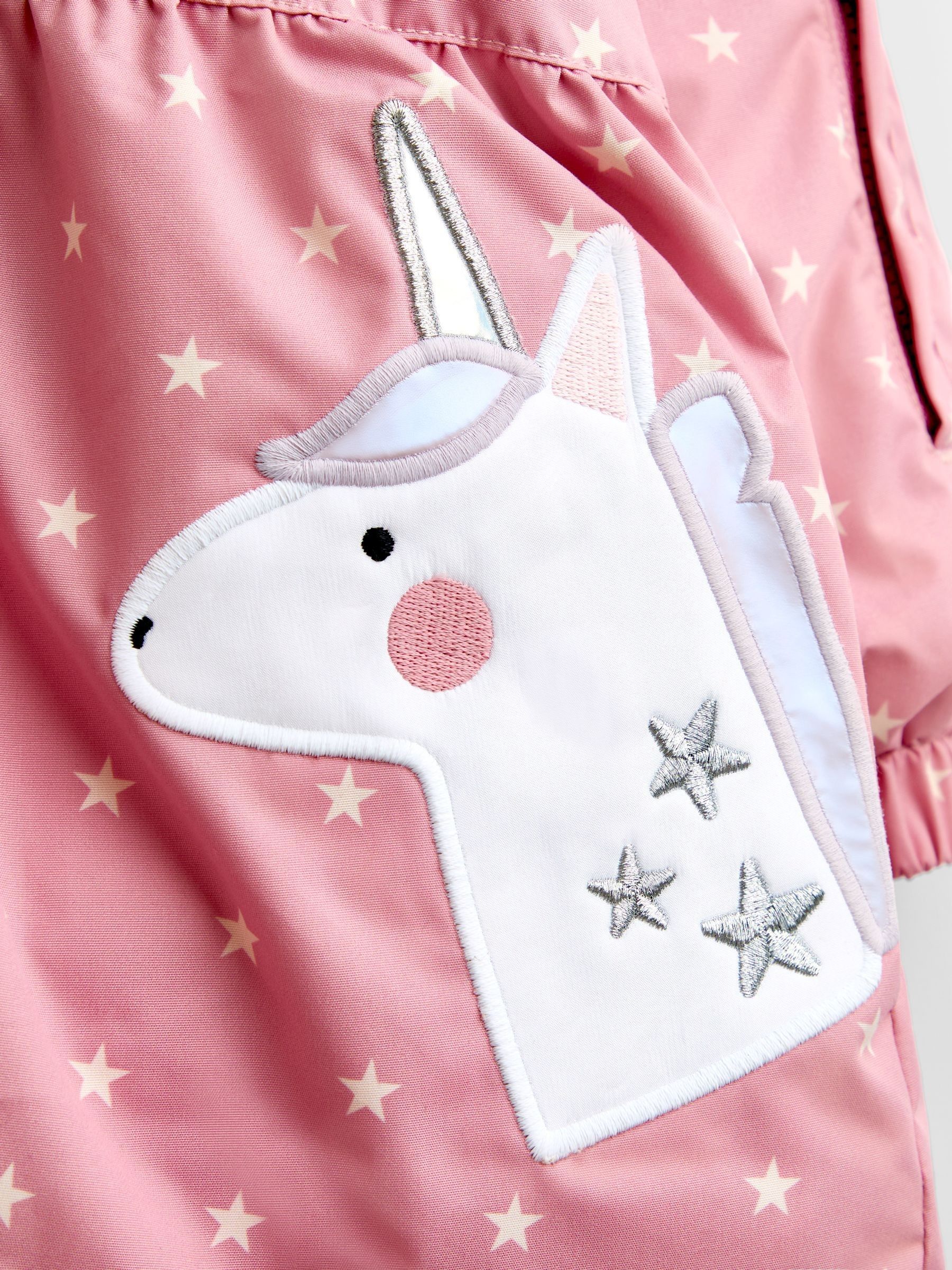 Pink Unicorn Peplum Puffer Jacket - Image 6 of 8