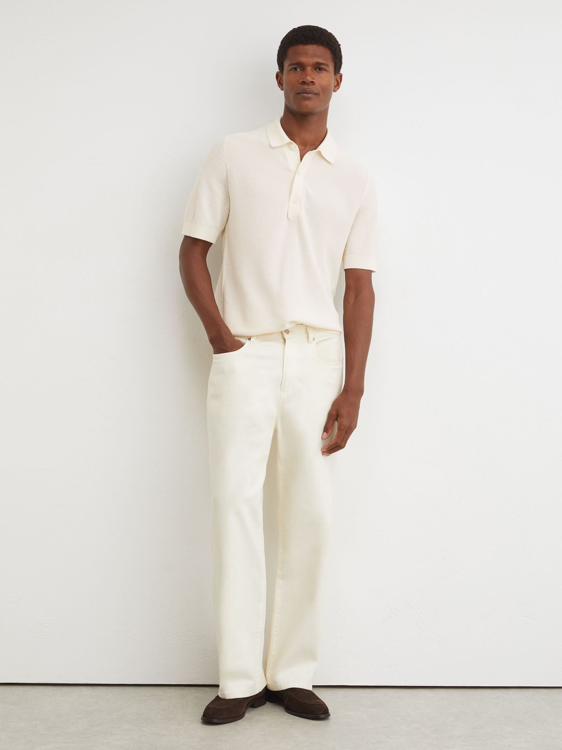 Polo Shirt in Ecru - Image 4 of 6