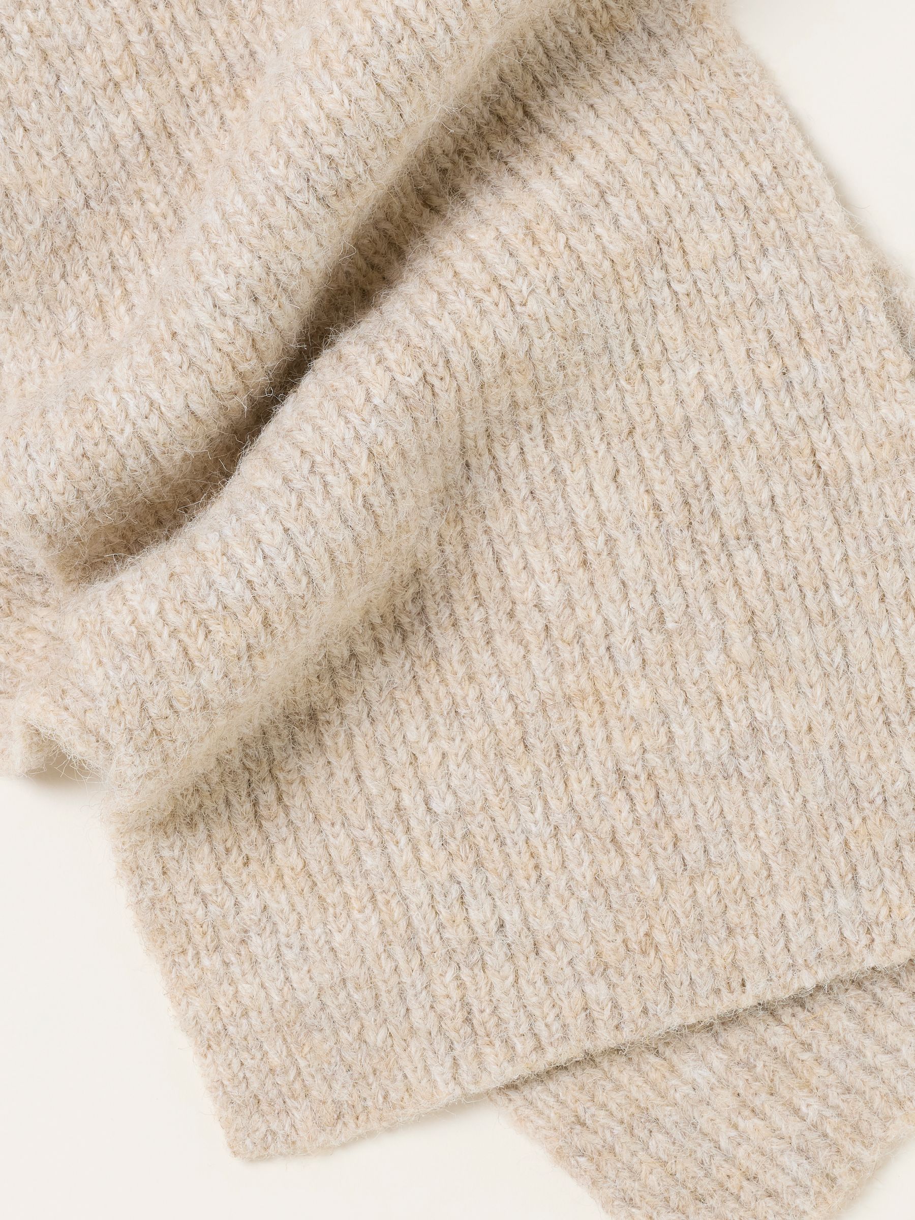 Oatmeal Ribbed Hooded Scarf - Image 7 of 7