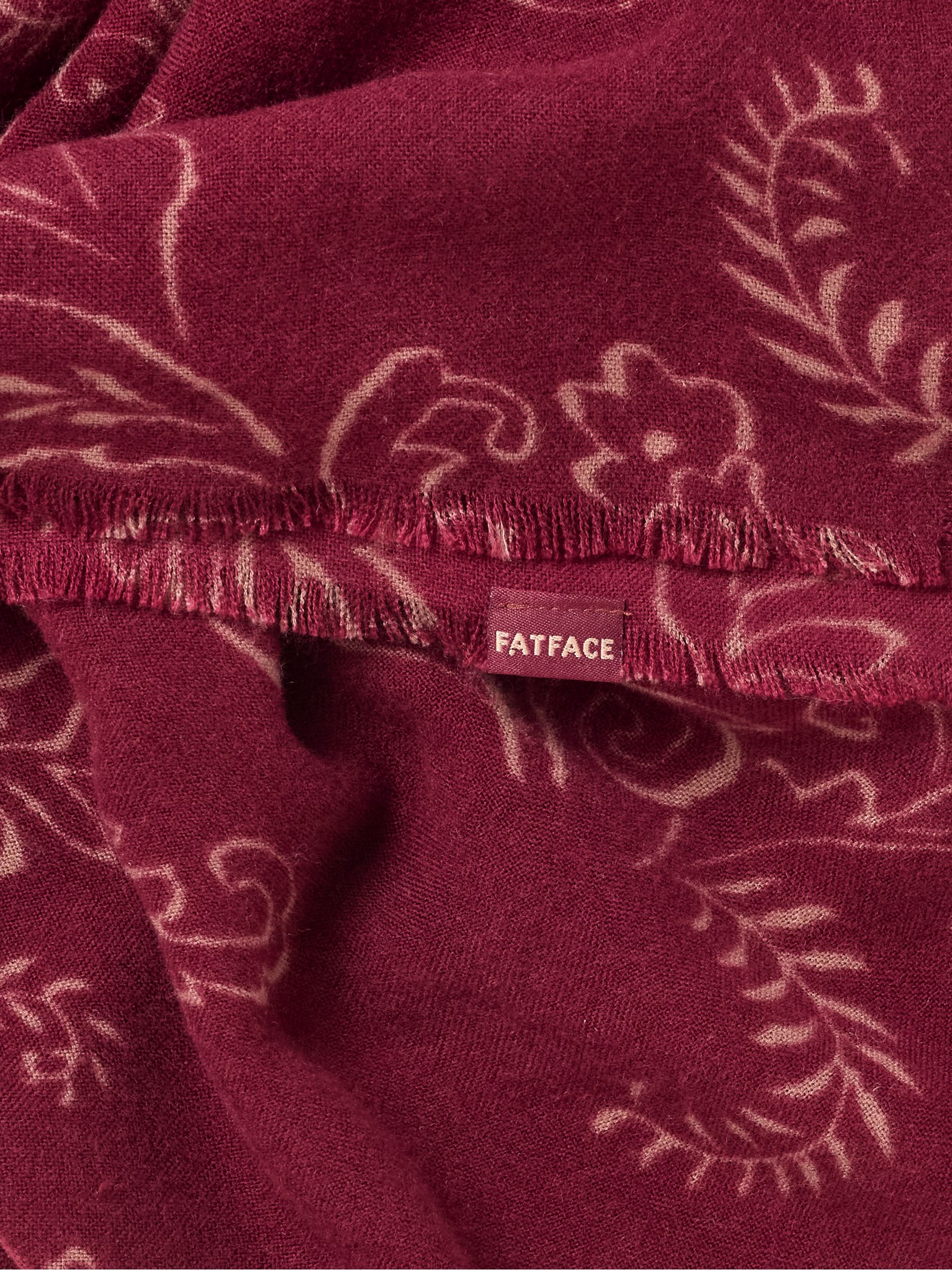 Burgundy Red Paisely Midweight Scarf - Image 2 of 3 Burgundy Red Paisely Midweight Scarf - Image 2 of 3