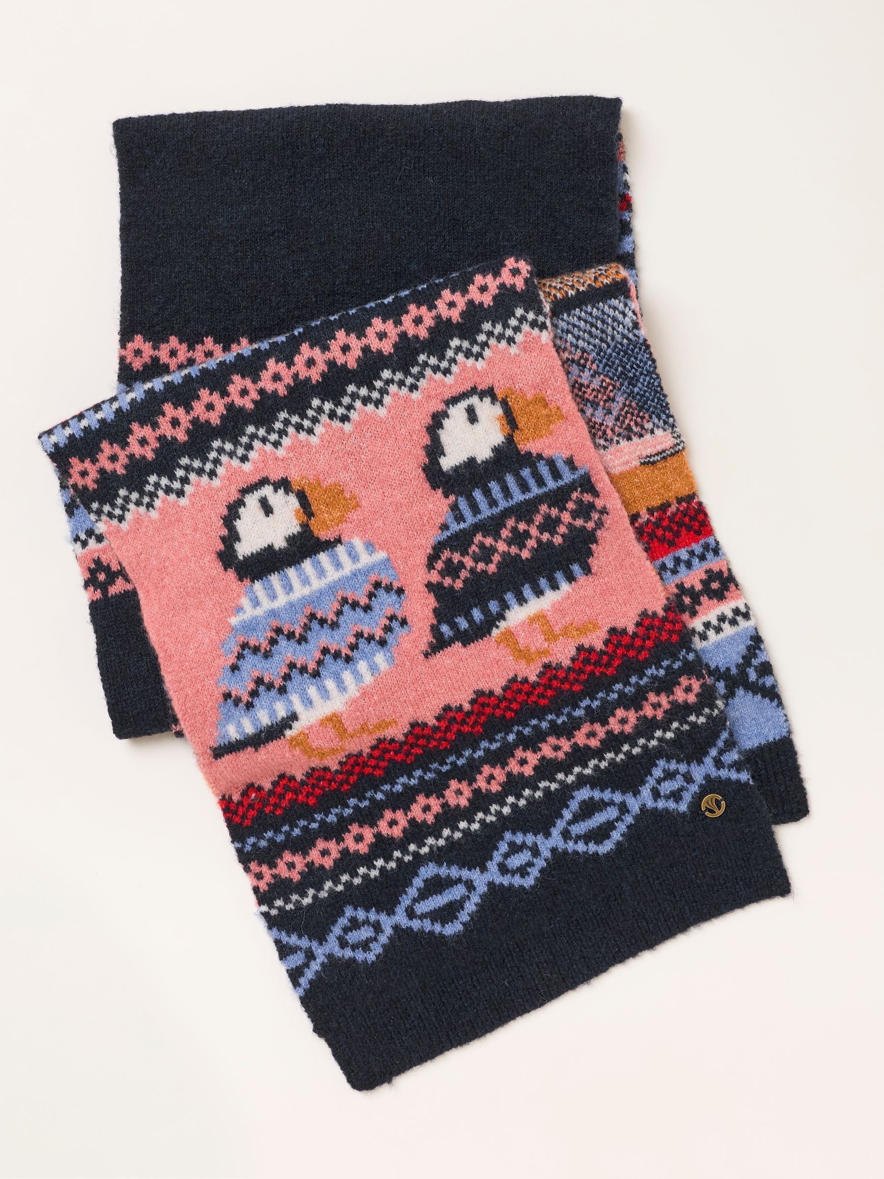 Navy Puffin Scarf - Image 3 of 3