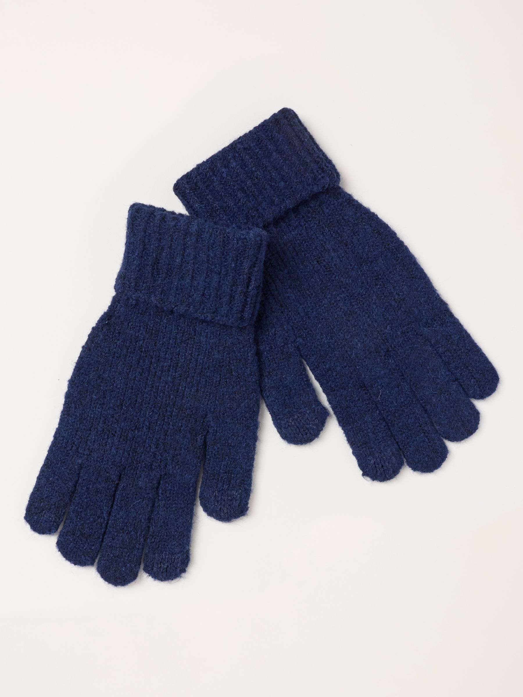 Navy Pointelle Knit Gloves - Image 2 of 3