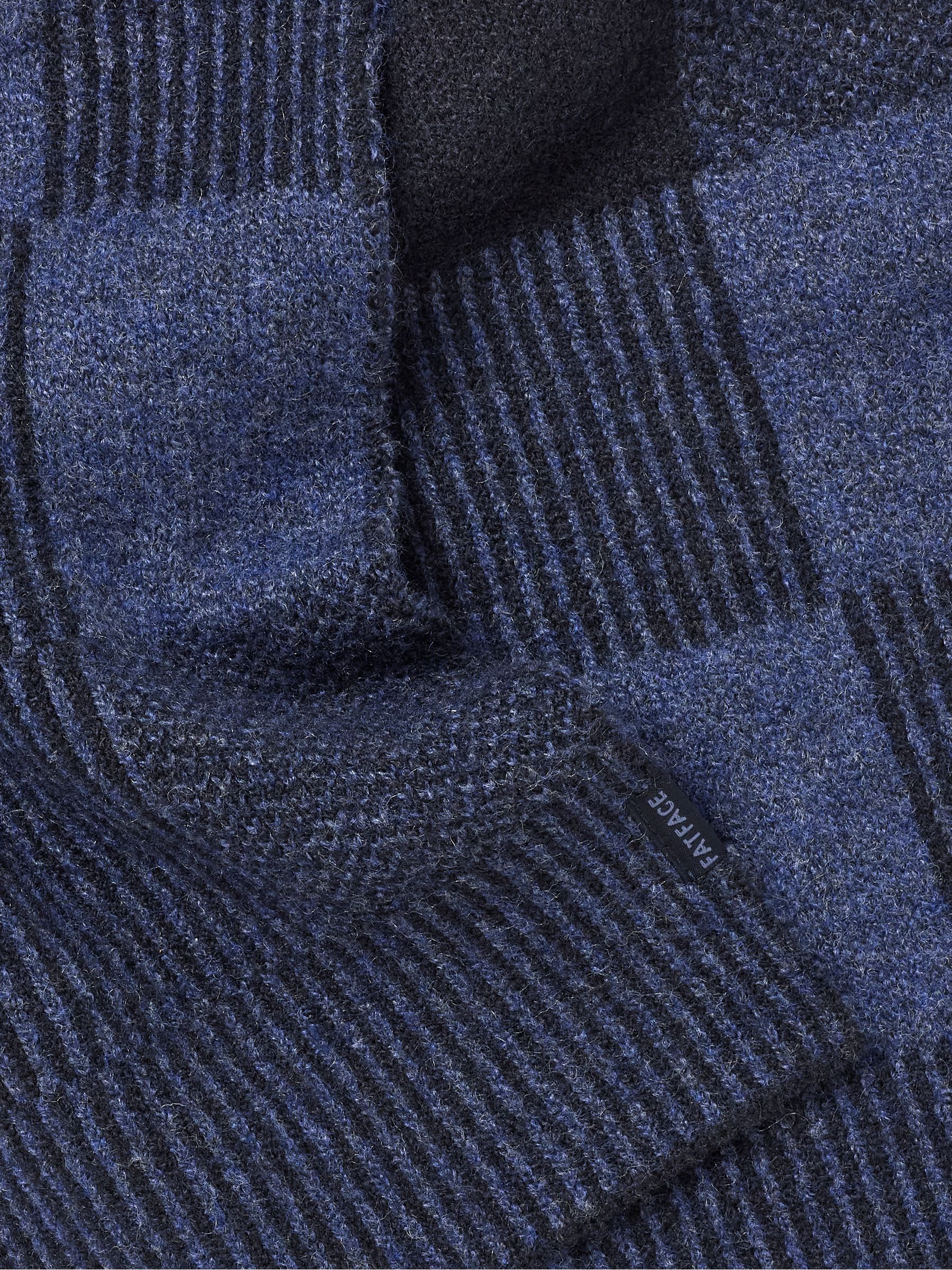 Navy Check Scarf - Image 2 of 3 Navy Check Scarf - Image 2 of 3